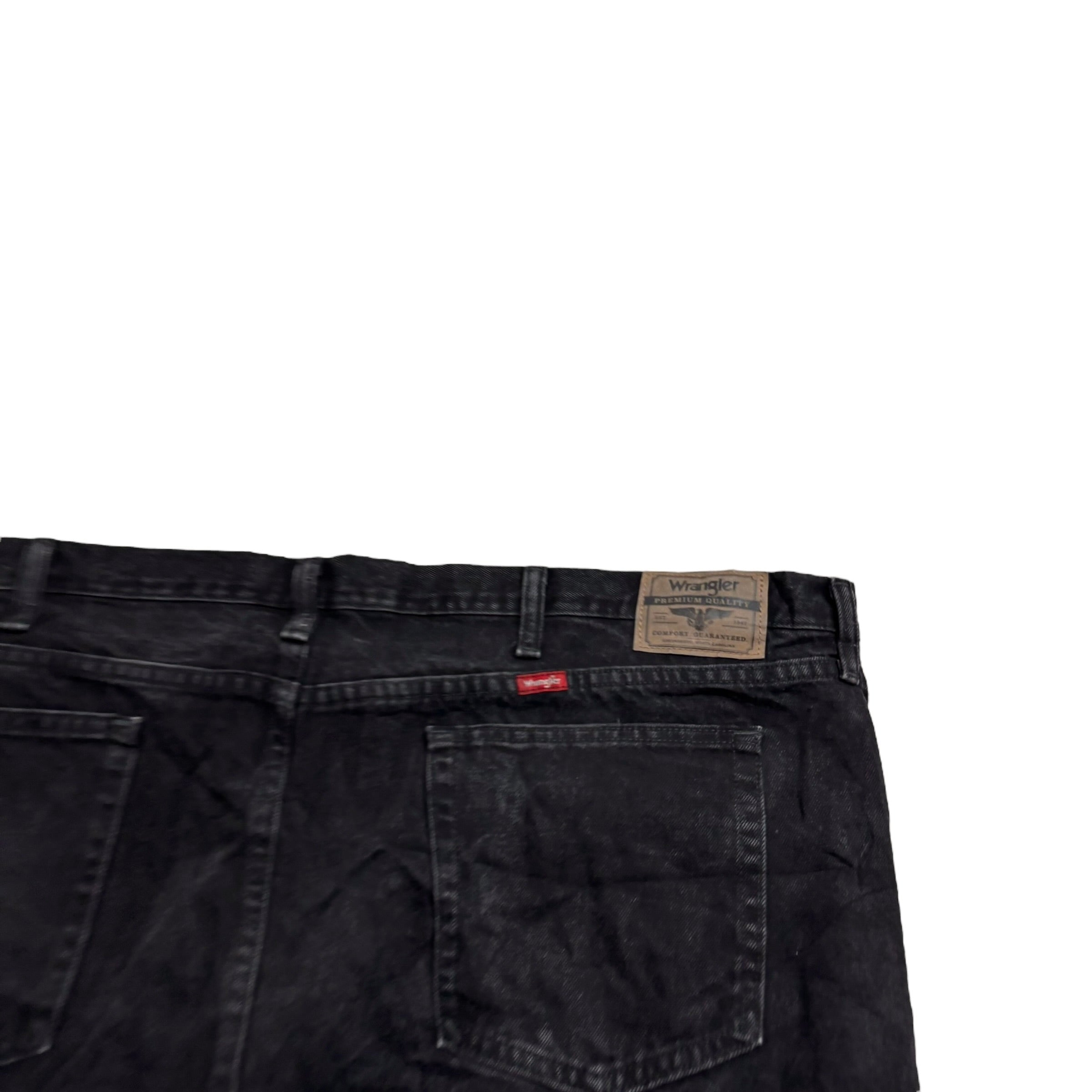 Wrangler Jeans W50 L30 Mens Black Relaxed Straight Fit Baggy Denim (E)