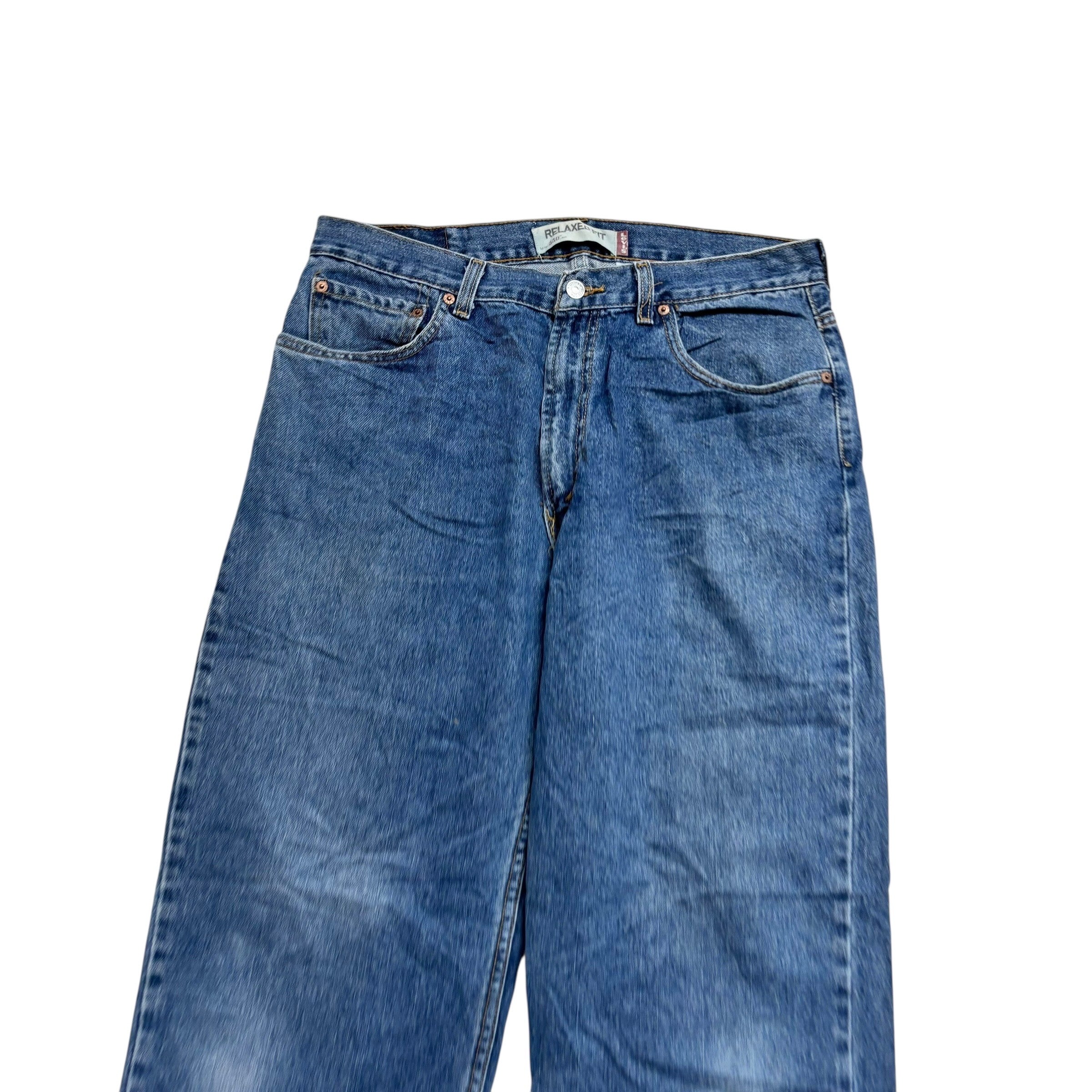 Levis 550 Jeans W36 L30 Mens Mid Blue Baggy Relaxed Straight Vintage Denim (E)
