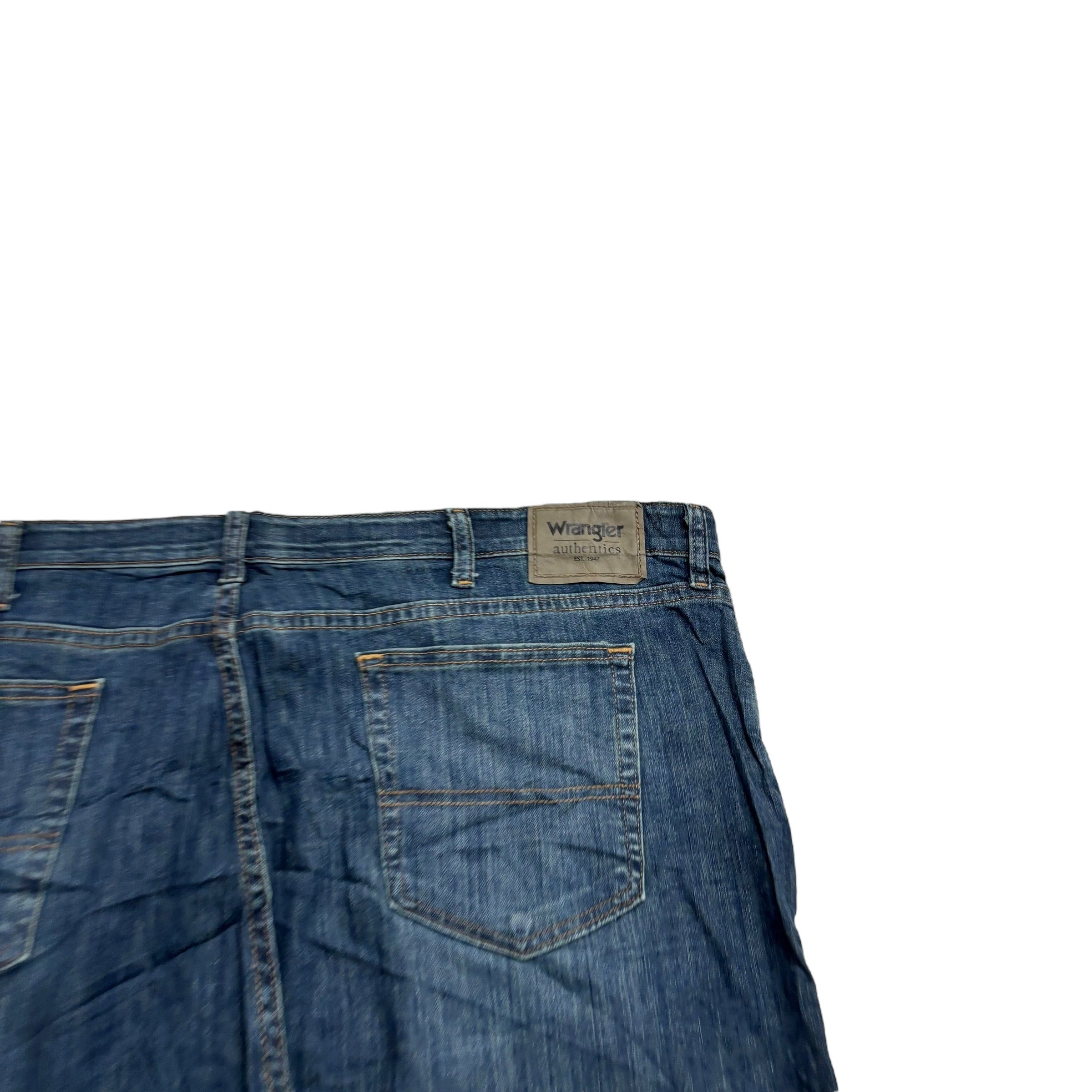 Wrangler Jeans W44 L29 Mens Dark Blue Relaxed Straight Fit Stretch Denim (E)