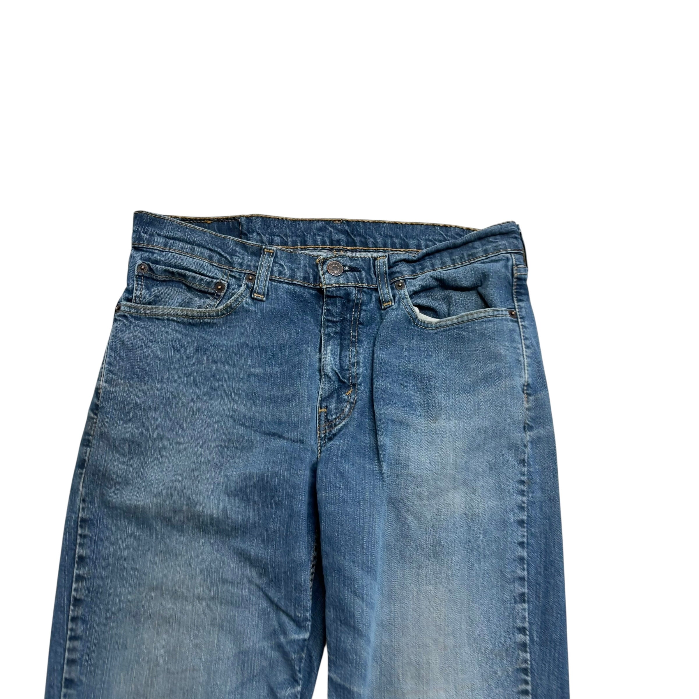 Levis 514 Jeans W33 L31 Mens Dark Blue Regular Straight Fit Stretch Denim (F)