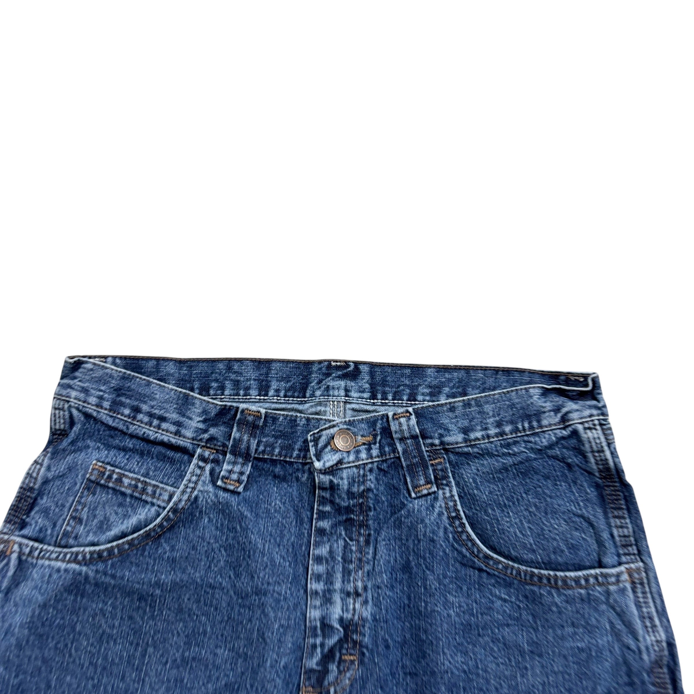 Wrangler Baggy Jorts W32 Mens Mid Blue Denim Shorts Relaxed Fit Carpenter (E)