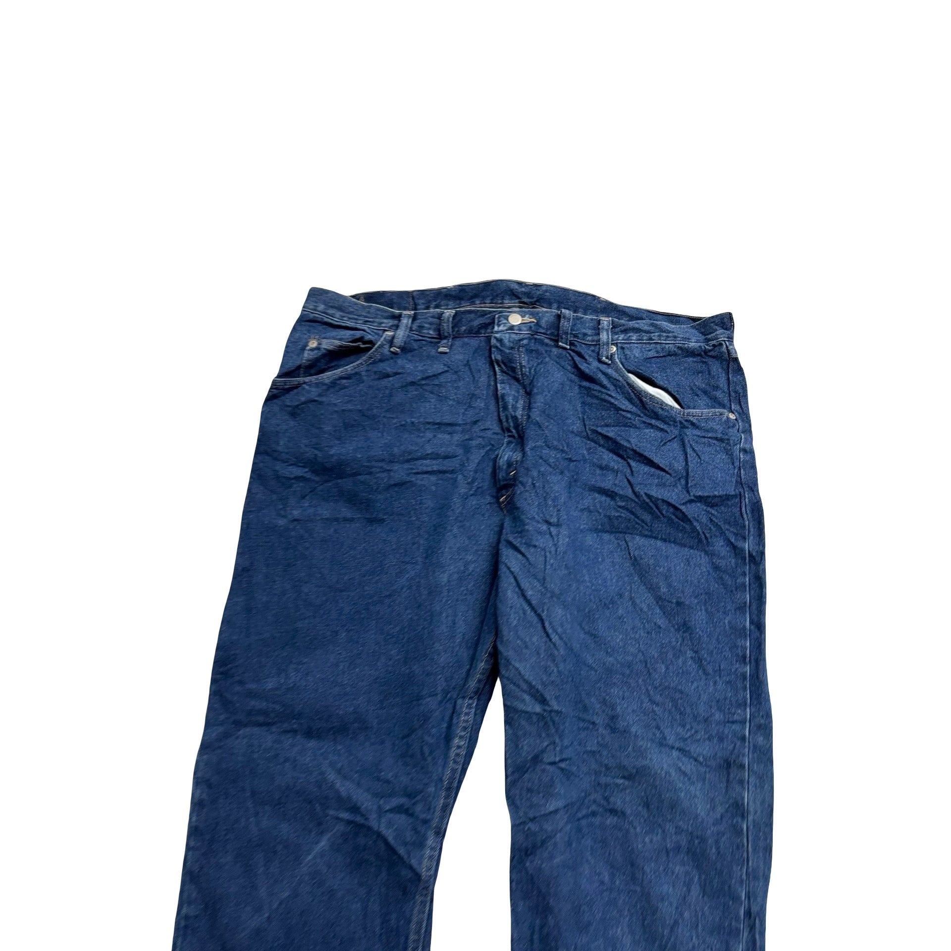 Wrangler Jeans W44 L30 Mens Dark Blue Relaxed Straight Fit Vintage Denim (E)