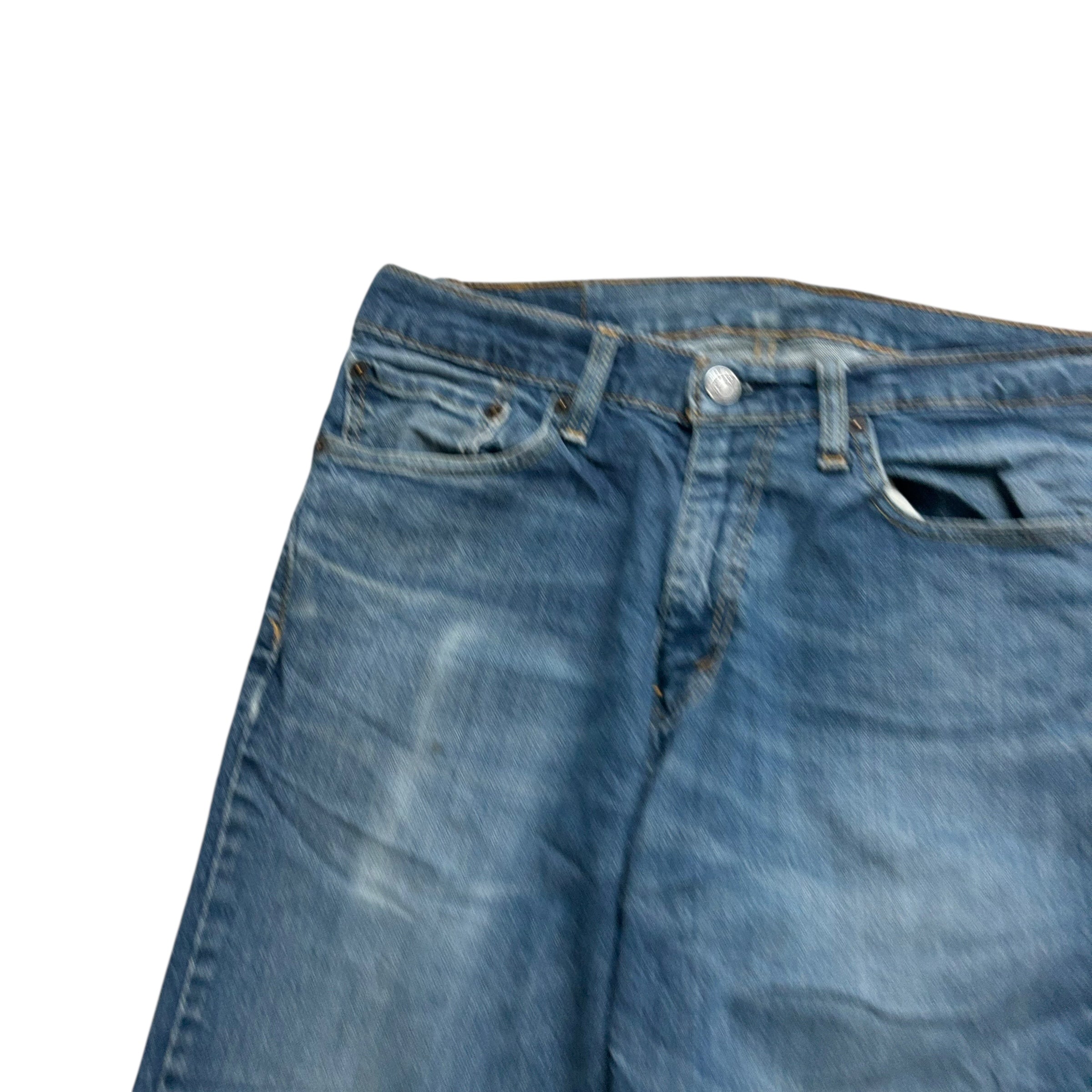 Levis 541 Jeans W32 L30 Mens Dark Blue Athletic Tapered Fit Stretch Denim