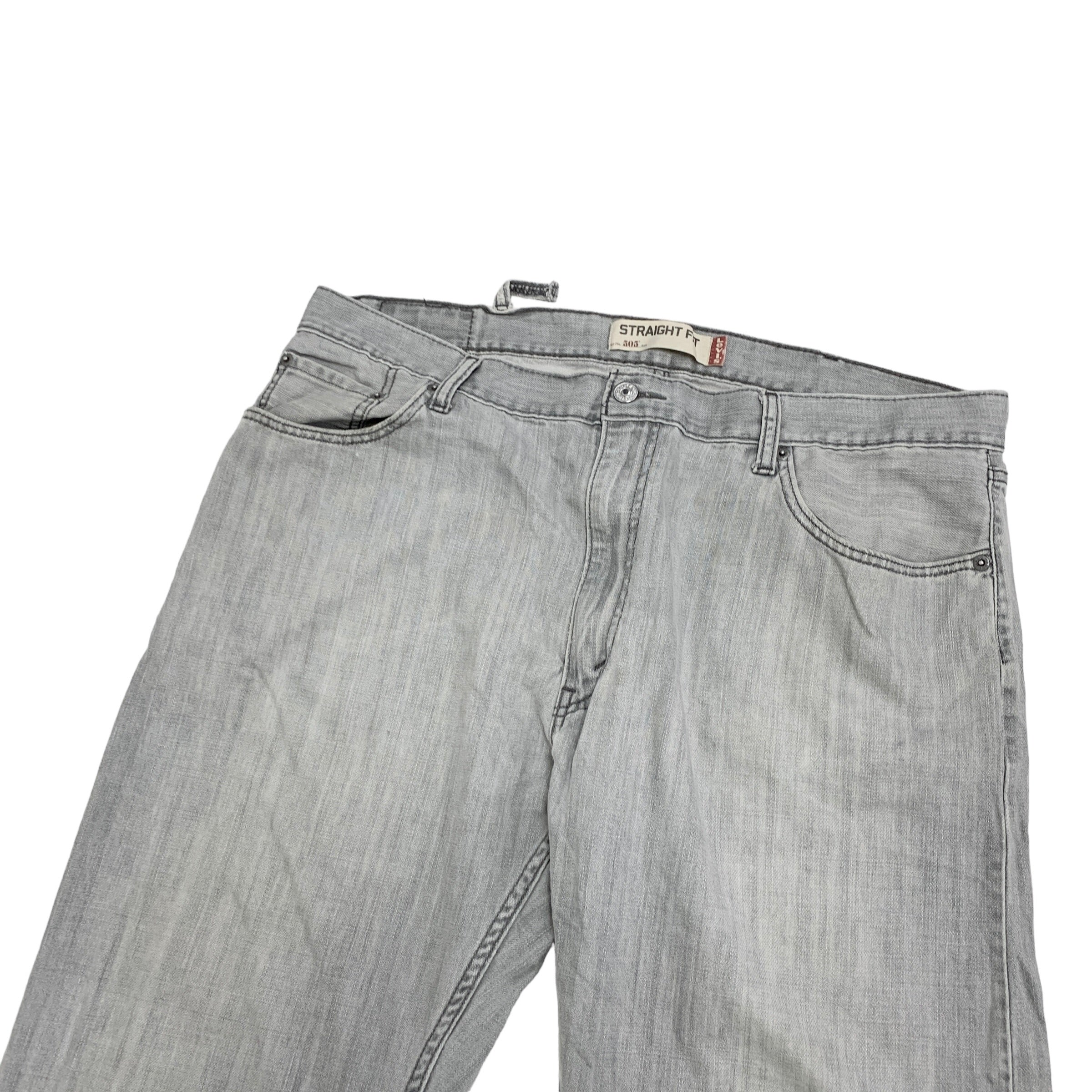 Levis 505 Jeans W40 L32 Mens Grey Regular Straight Fit Vintage Denim