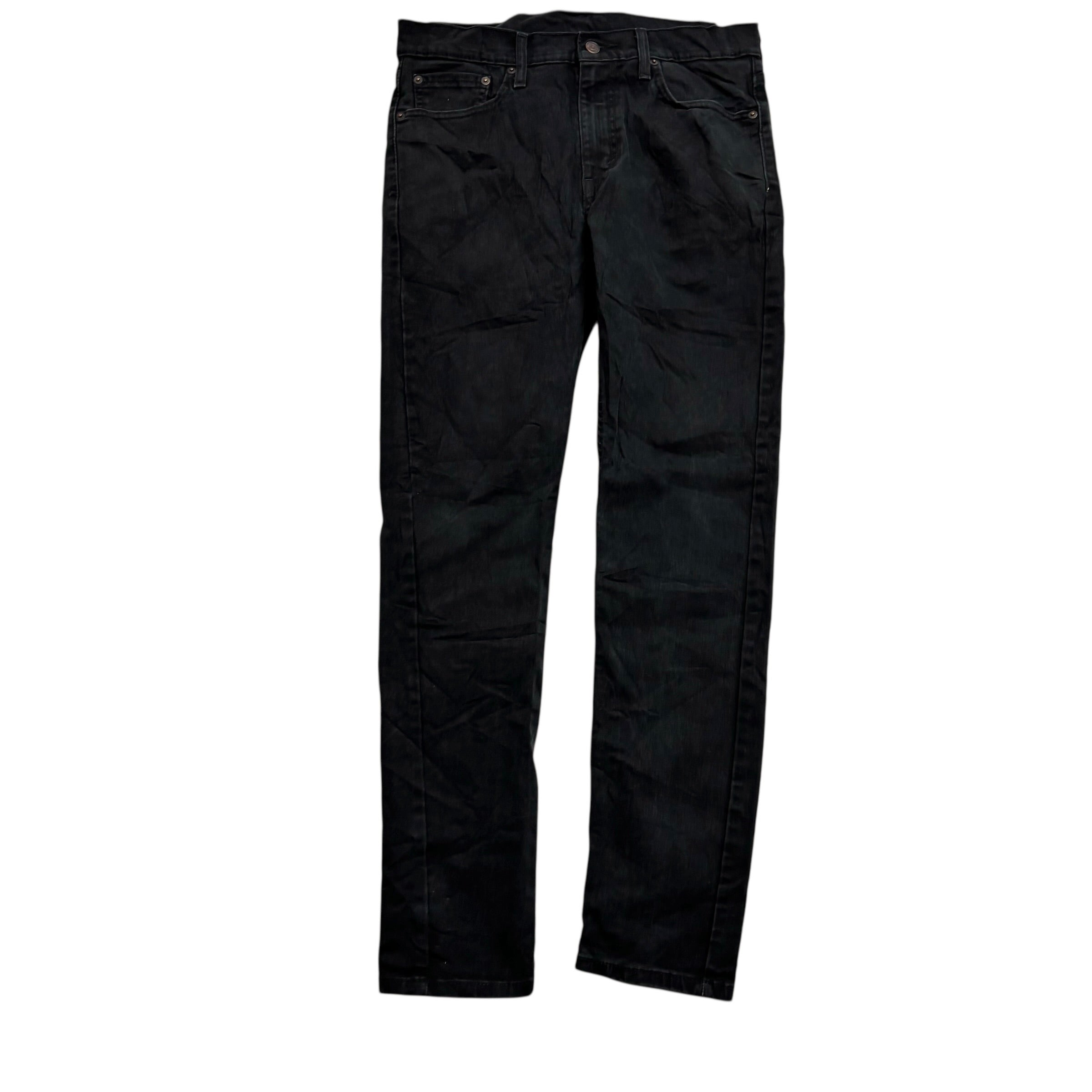 Levis 510 Jeans W32 L32 Mens Black Skinny Fit Stretch Denim (E)