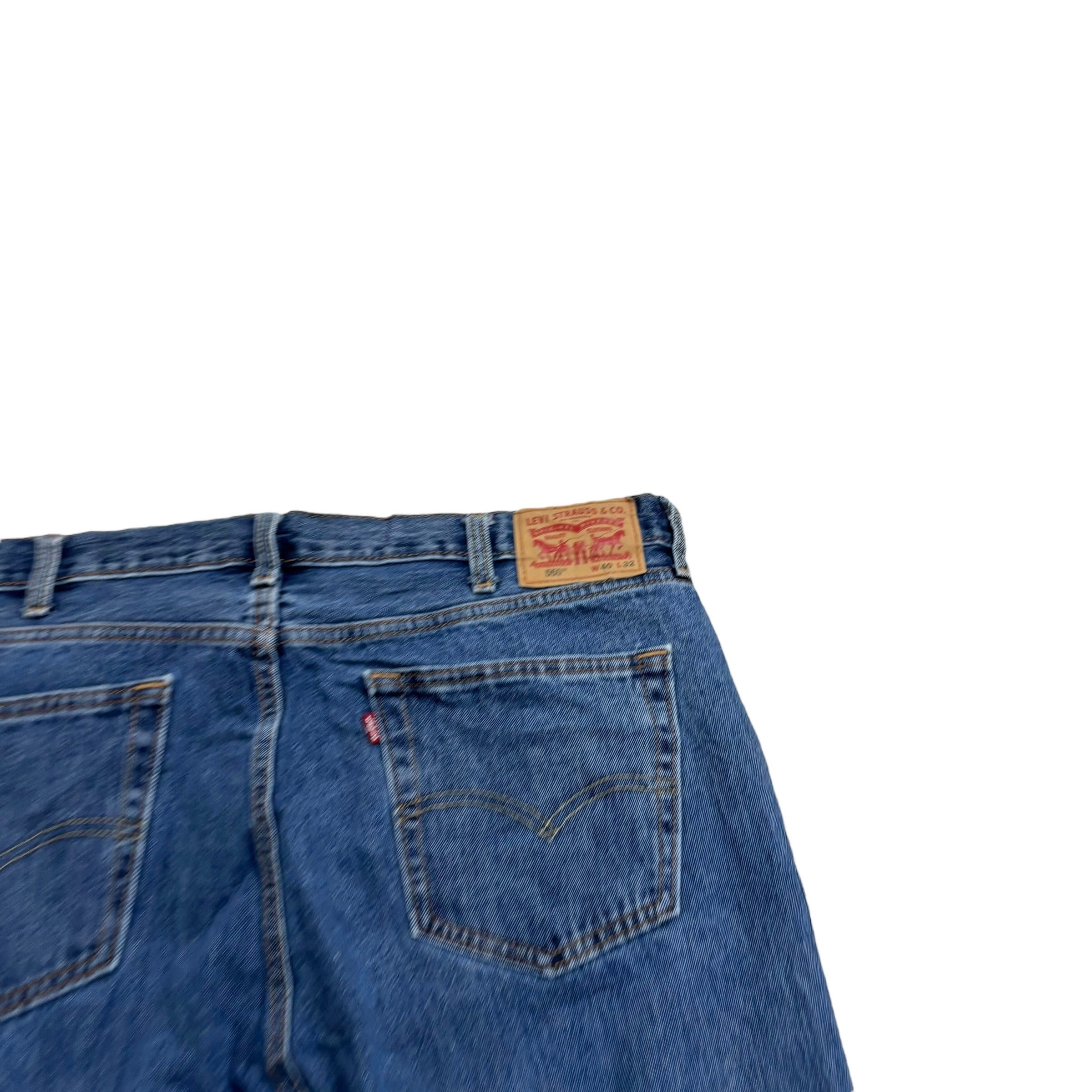 Levis 550 Jeans W40 L32 Mens Mid Blue Baggy Relaxed Straight Fit Denim