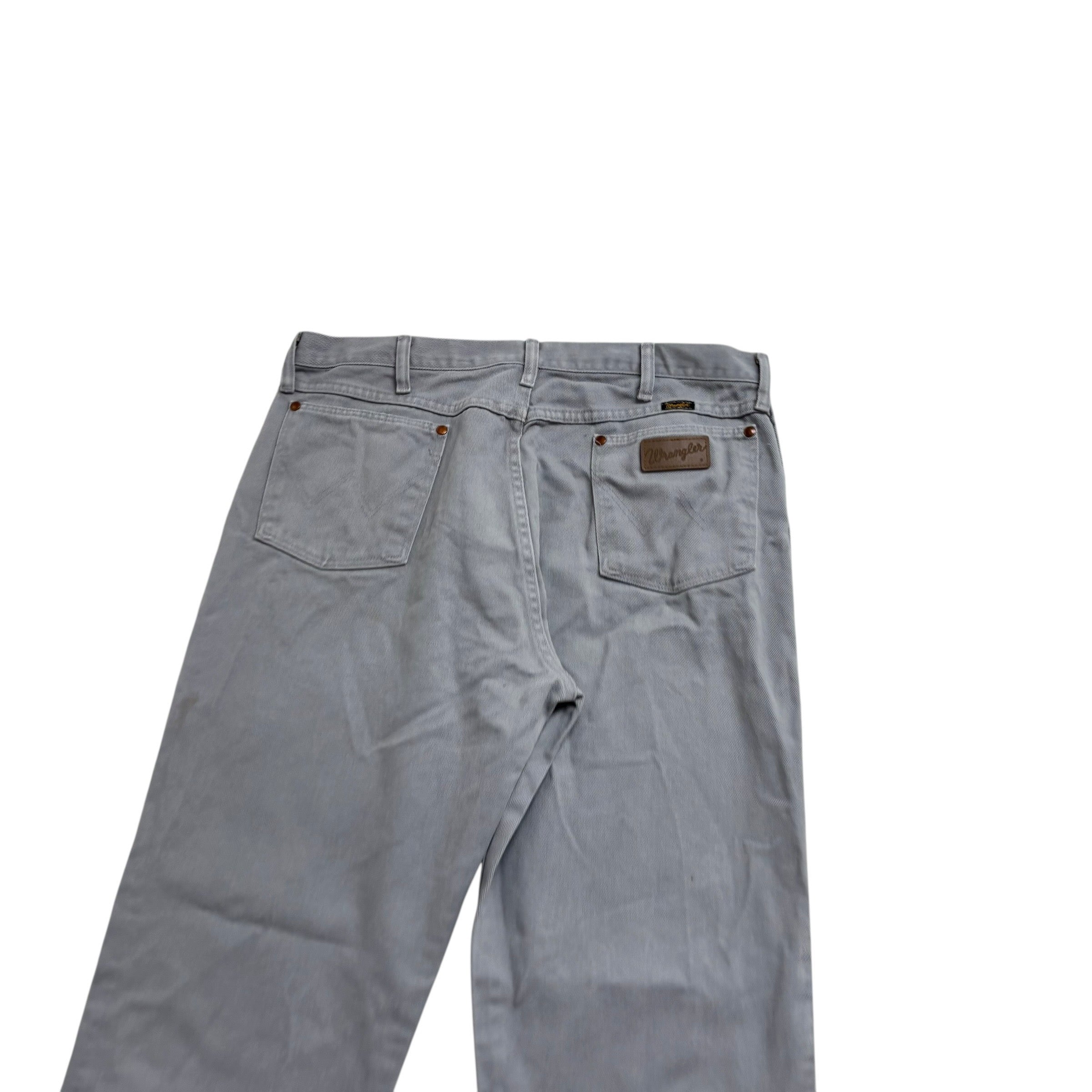 Wrangler Jeans Cowboy Cut W36 L35 Mens Grey 13MWZ Original USA Made Vintage (F)