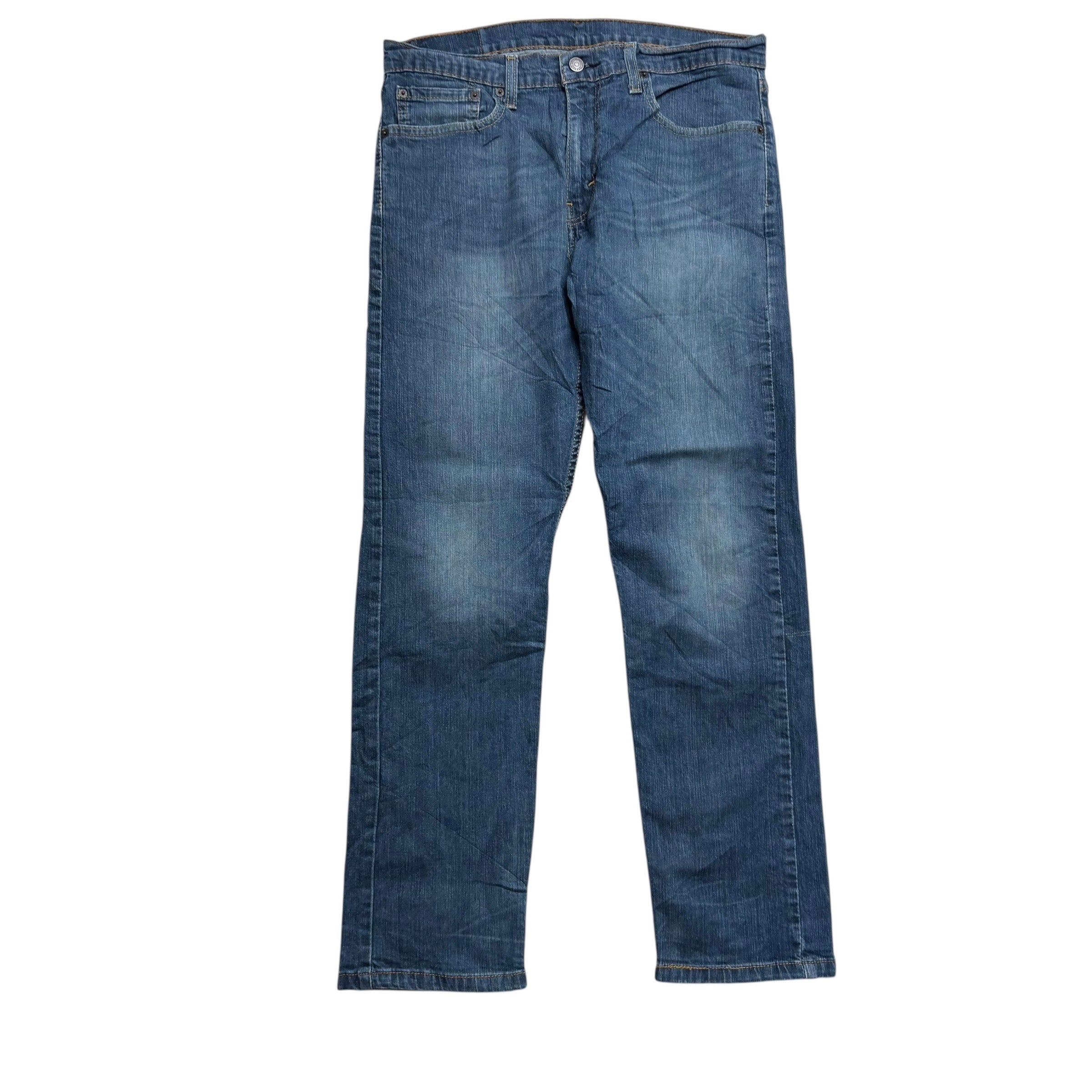 Levis 502 Jeans W34 L31 Mens Dark Blue Regular Tapered Fit Stretch Denim