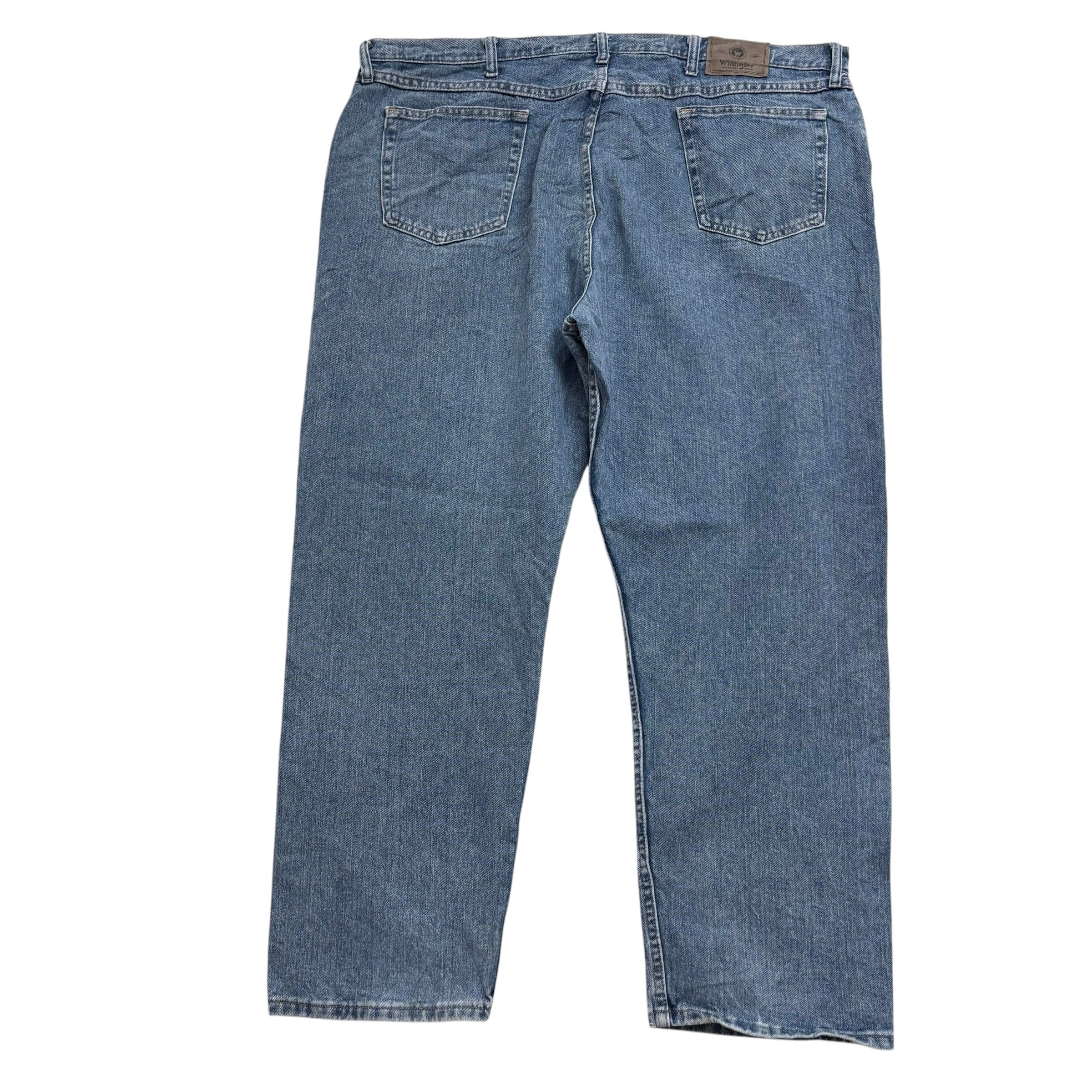 Wrangler Jeans W44 L30 Mens Light Blue Relaxed Straight Fit Vintage Denim (E)