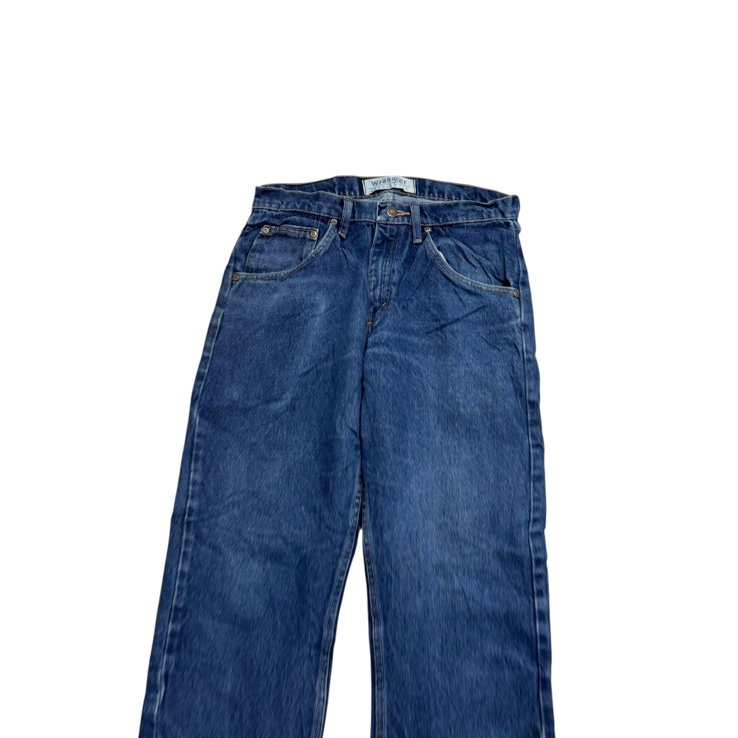 Wrangler Jeans W30 L32 Mens Dark Blue Regular Straight Fit Vintage Denim