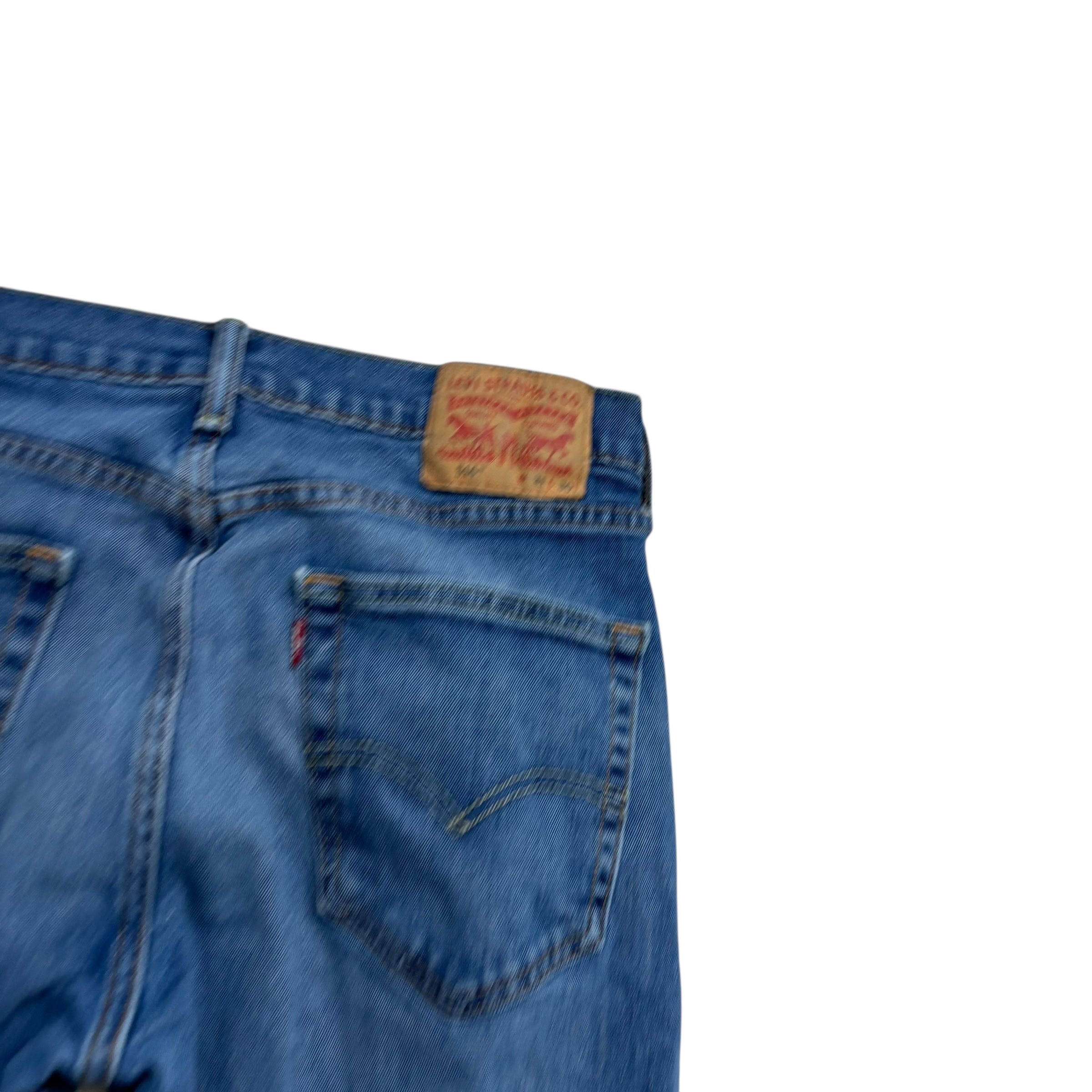 Levis 514 Jeans W31 L30 Mens Mid Blue Regular Straight Fit Stretch Denim (E)