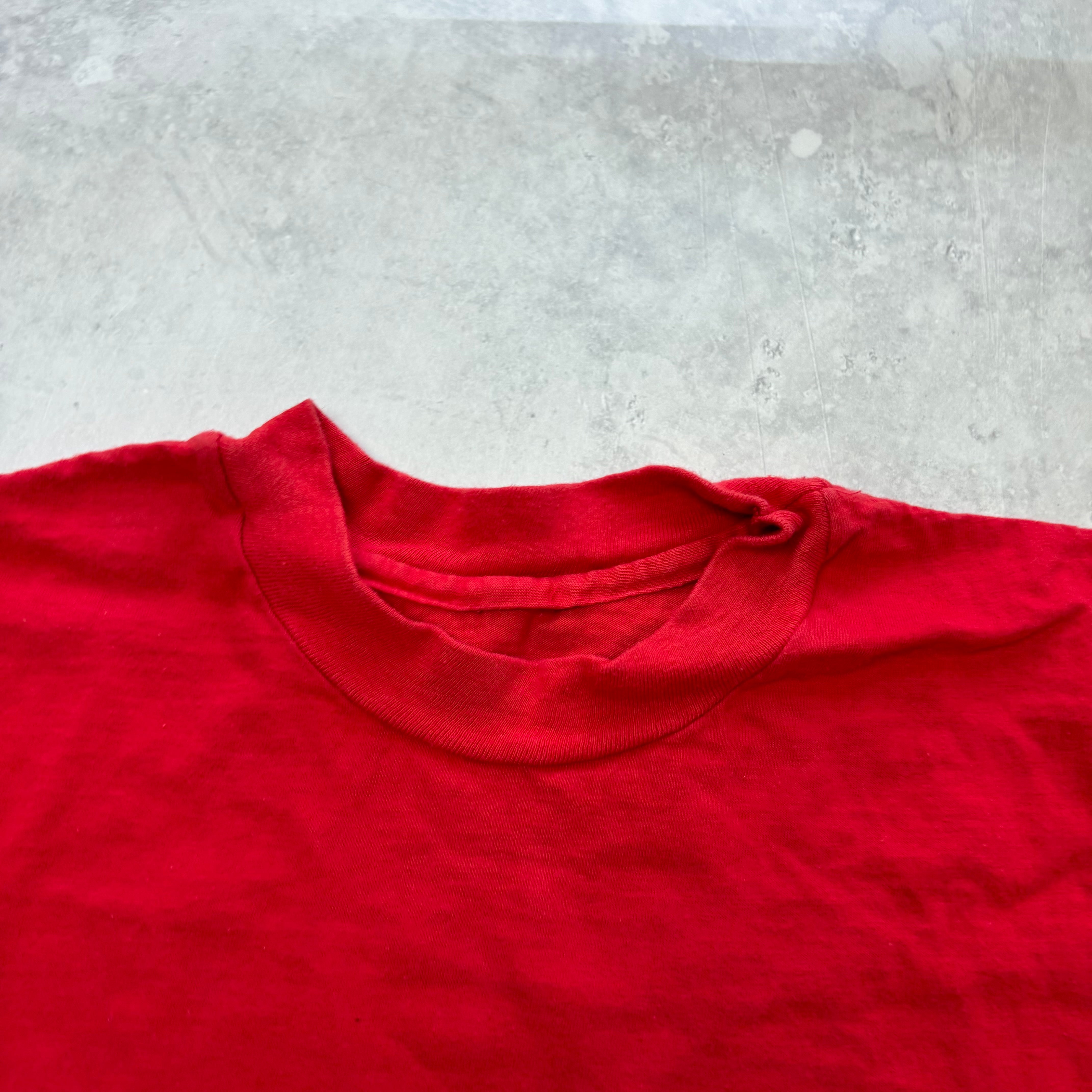 Vintage T Shirt Mens Large Red Single Stitch 90s Graphic Print (E)