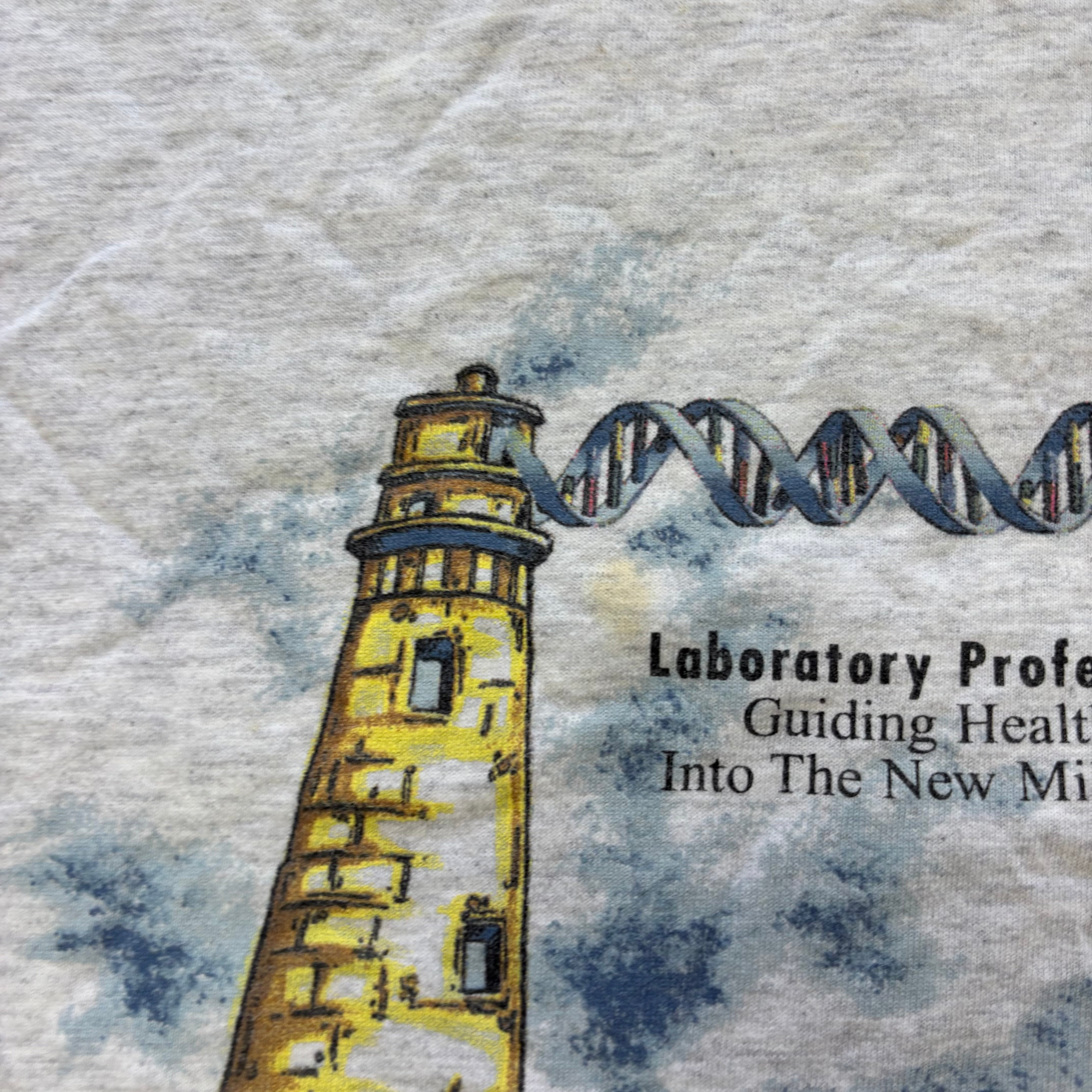 Vintage T Shirt Mens XL Grey Single Stitch Graphic Print 00s USA