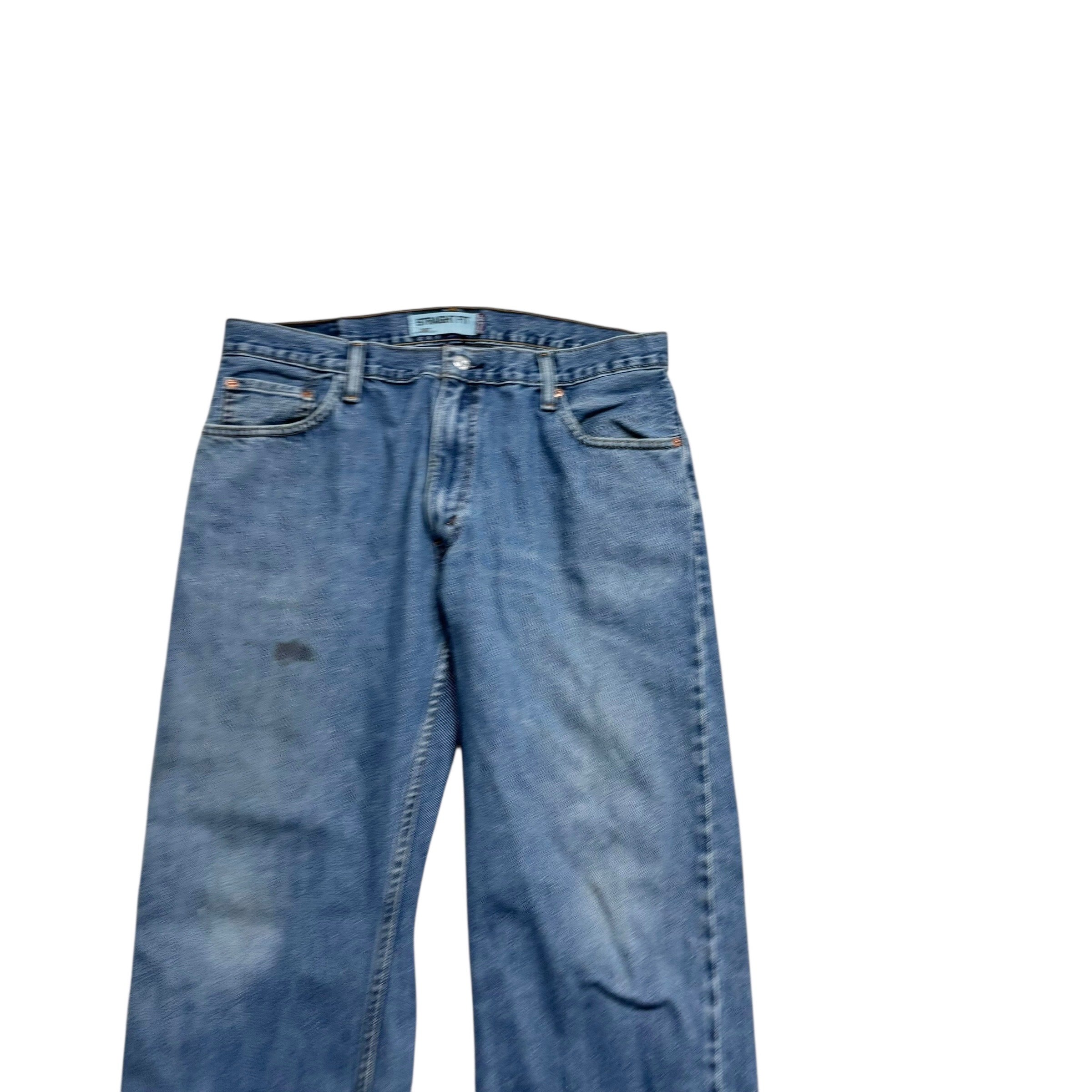 Levis 505 Jeans W36 L30 Mens Mid Blue Regular Straight Fit Vintage Denim (F)