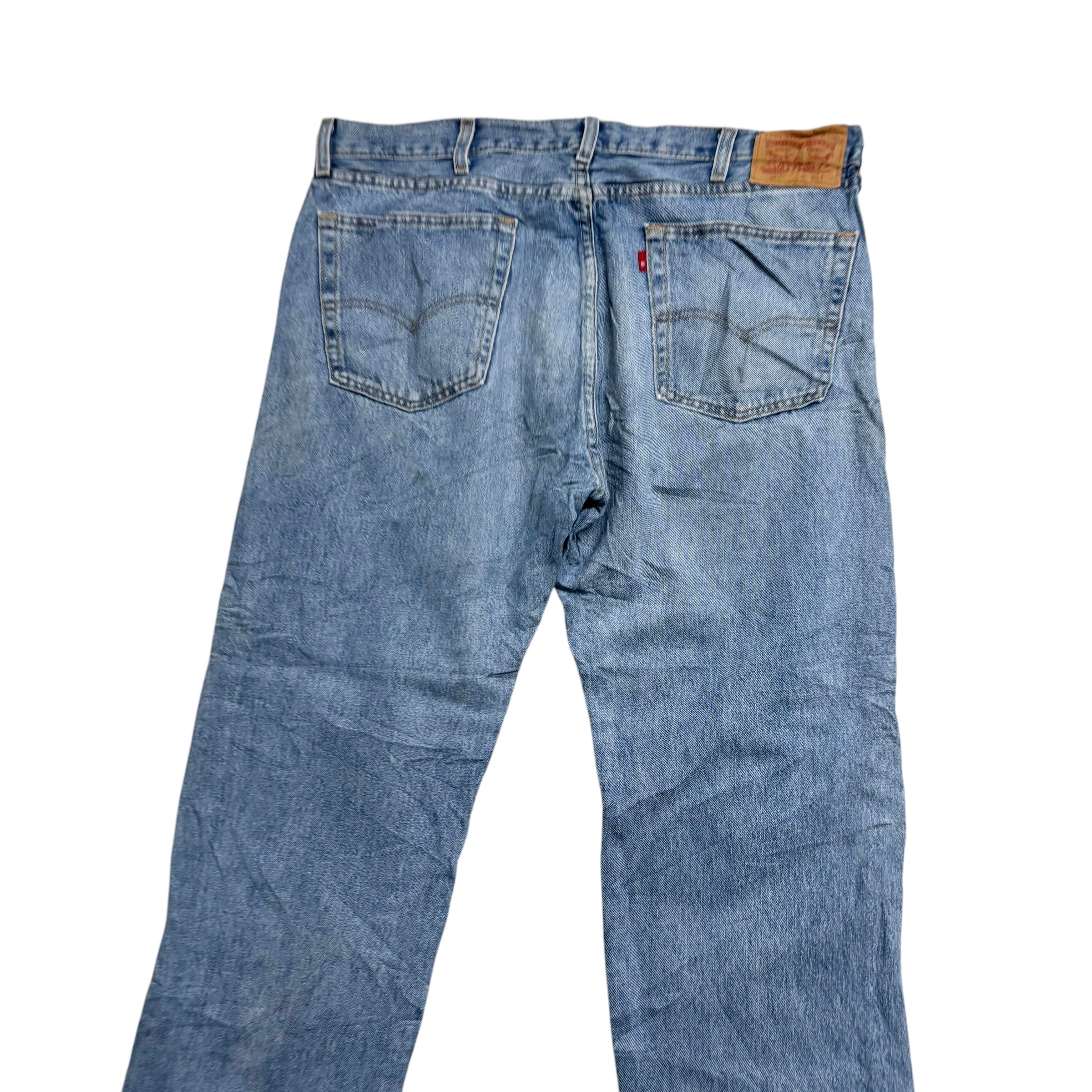 Levis 505 Jeans W38 L30 Mens Light Blue Regular Straight Fit Denim