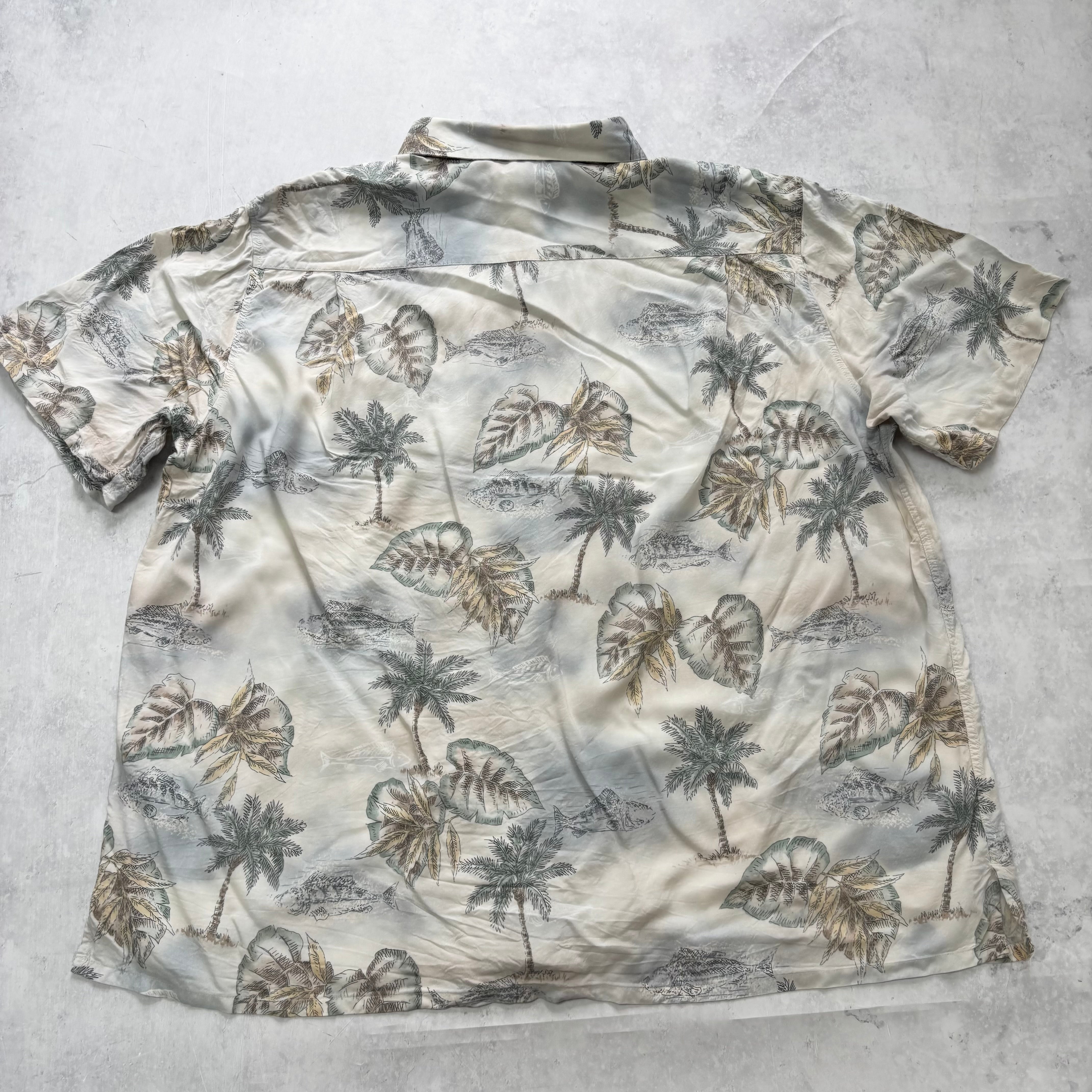 Vintage Hawaiian Shirt Mens XXL Floral Aloha Short Sleeve Rayon (E)