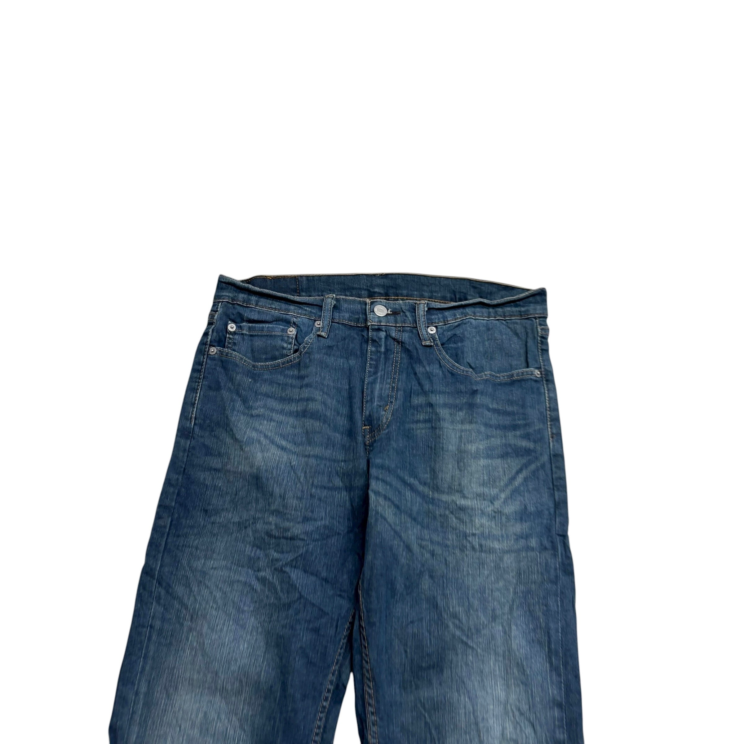 Levis 559 Jeans W32 L31 Mens Dark Blue Relaxed Straight Fit Stretch Denim (E)