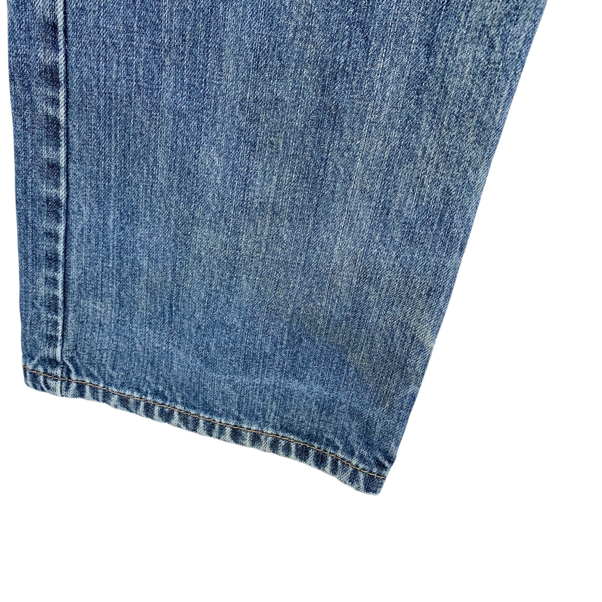 Levis 505 Jeans W34 L30 Mens Mid Blue Regular Straight Fit Vintage Denim Y2K