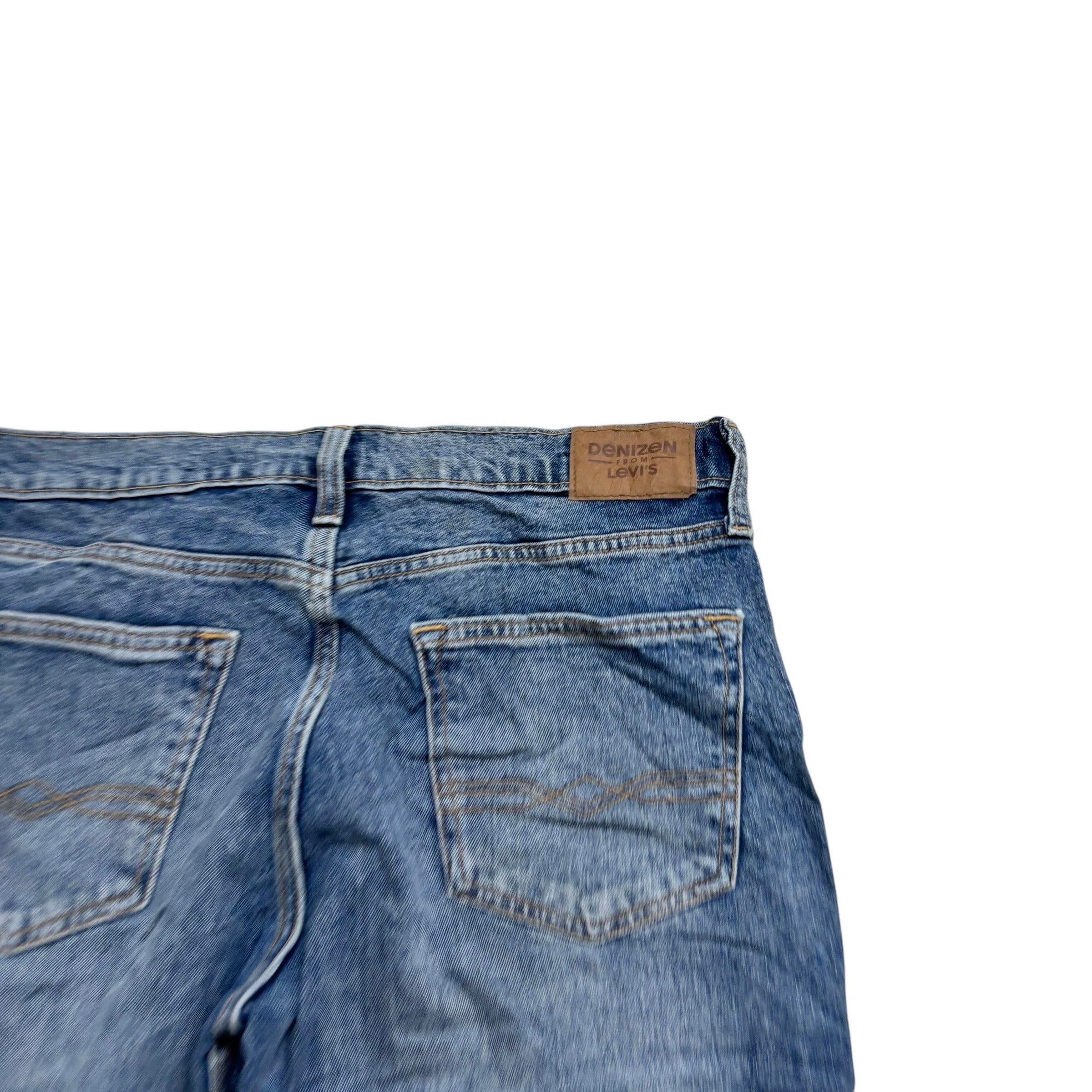 Levis Denizen Jeans W32 L32 Mens Mid Blue Slim Fit Stretch Denim (E)