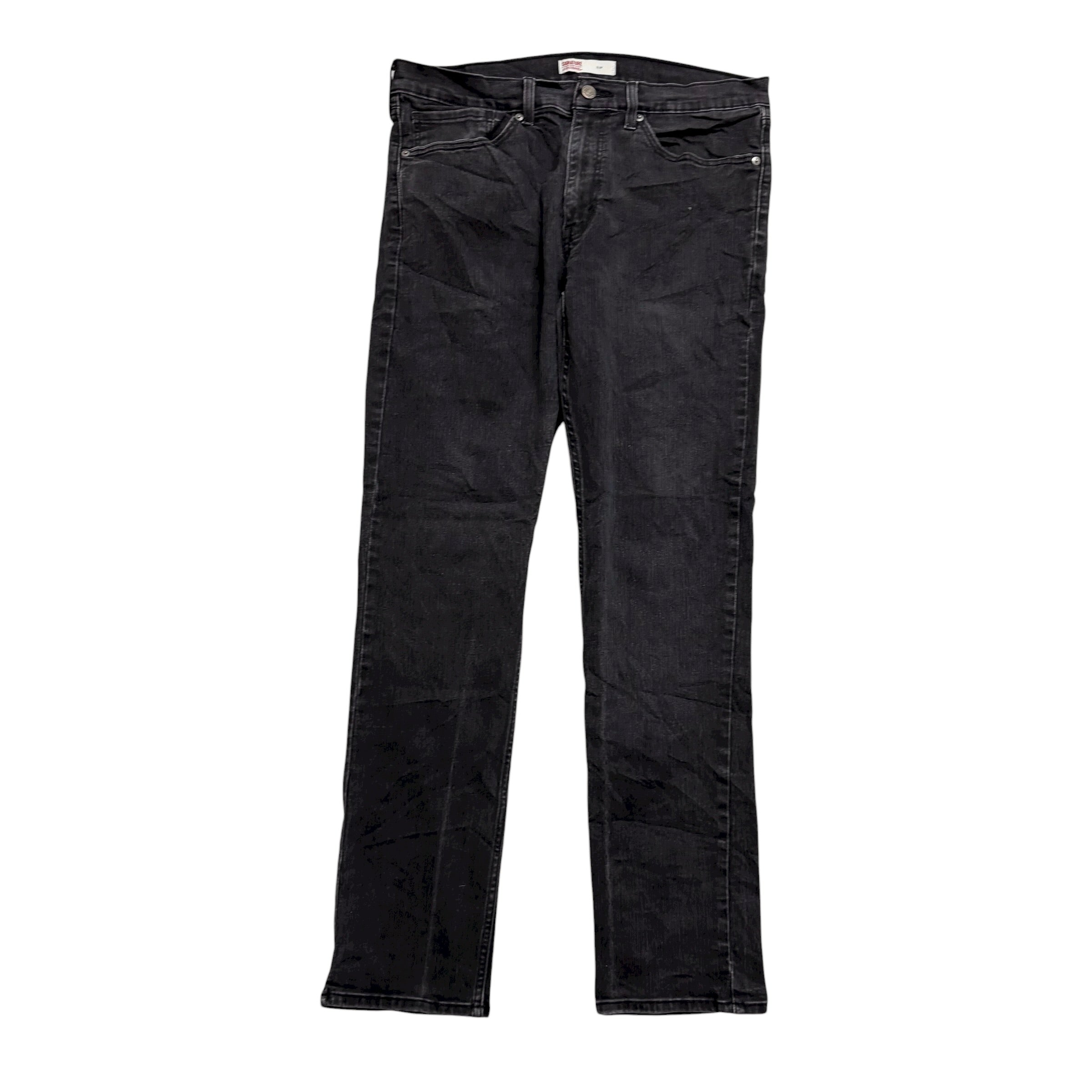 Levis Signature Jeans W34 L32 Mens Black Slim Fit Stretch Denim