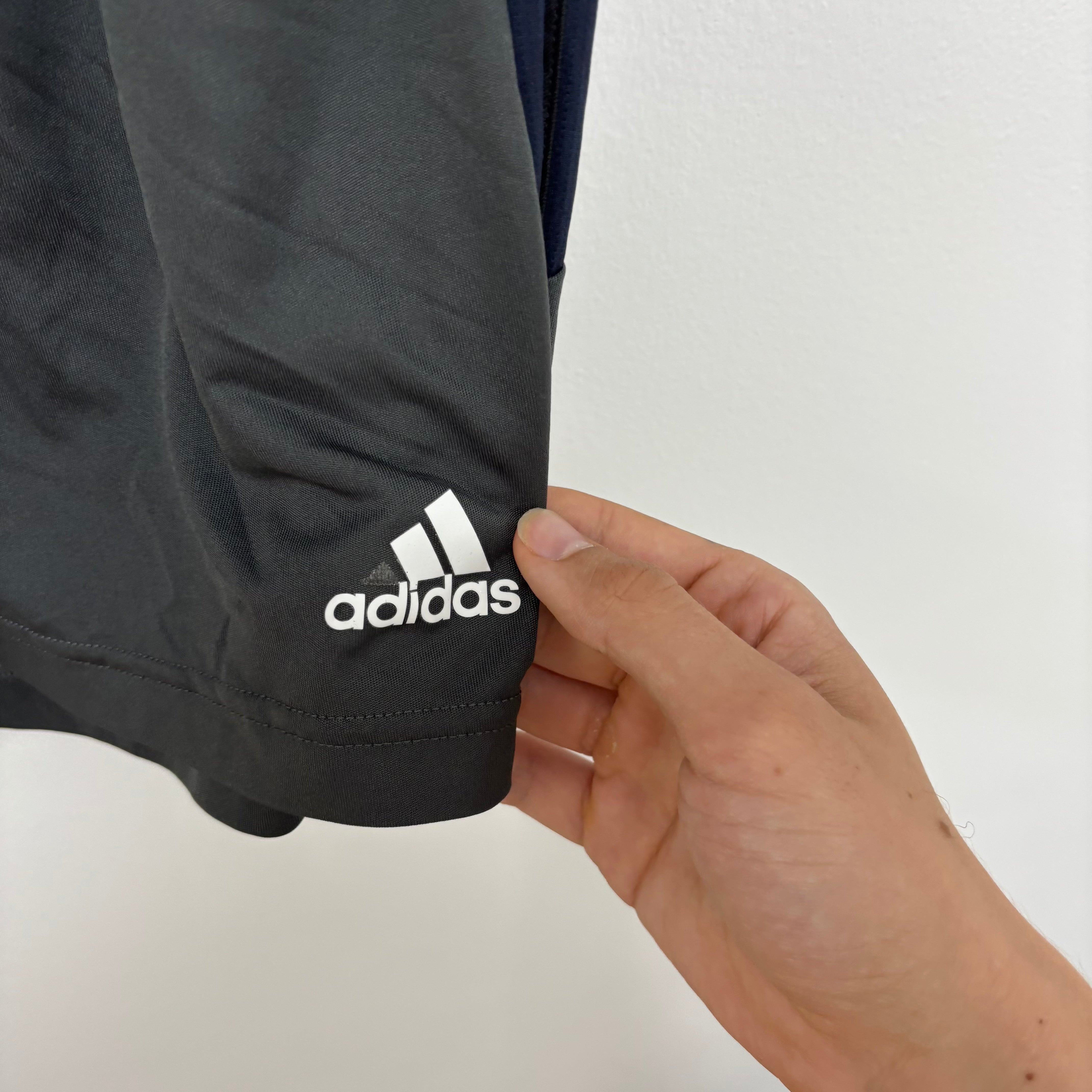 Adidas Shorts Mens Large Grey Sports Running Gym Athletic Pockets (E)