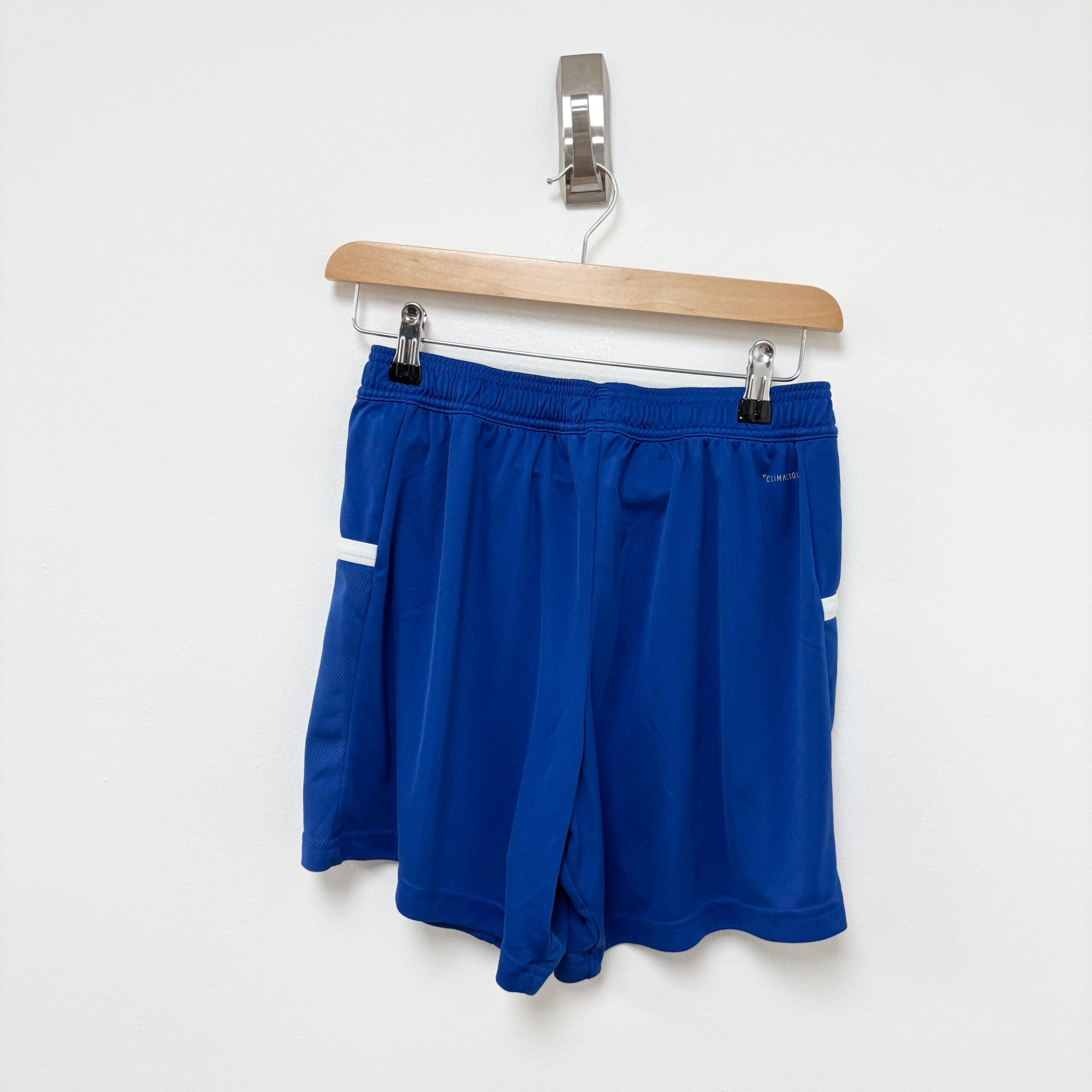 Adidas Shorts Womens Small Blue Sports Running Gym Athletic Climalite (E)