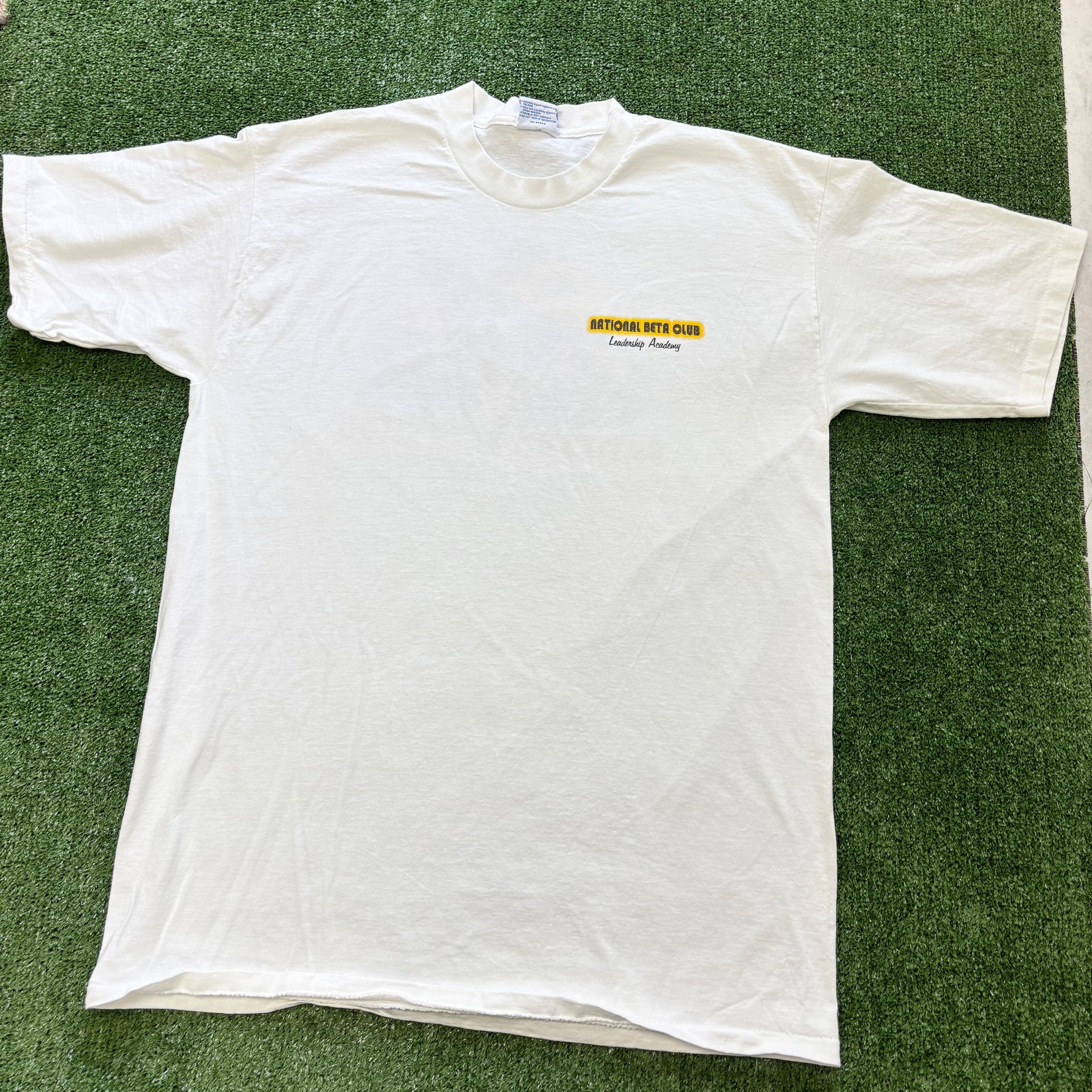 Vintage T Shirt Mens XL White Single Stitch Graphic Print 90s USA (E)