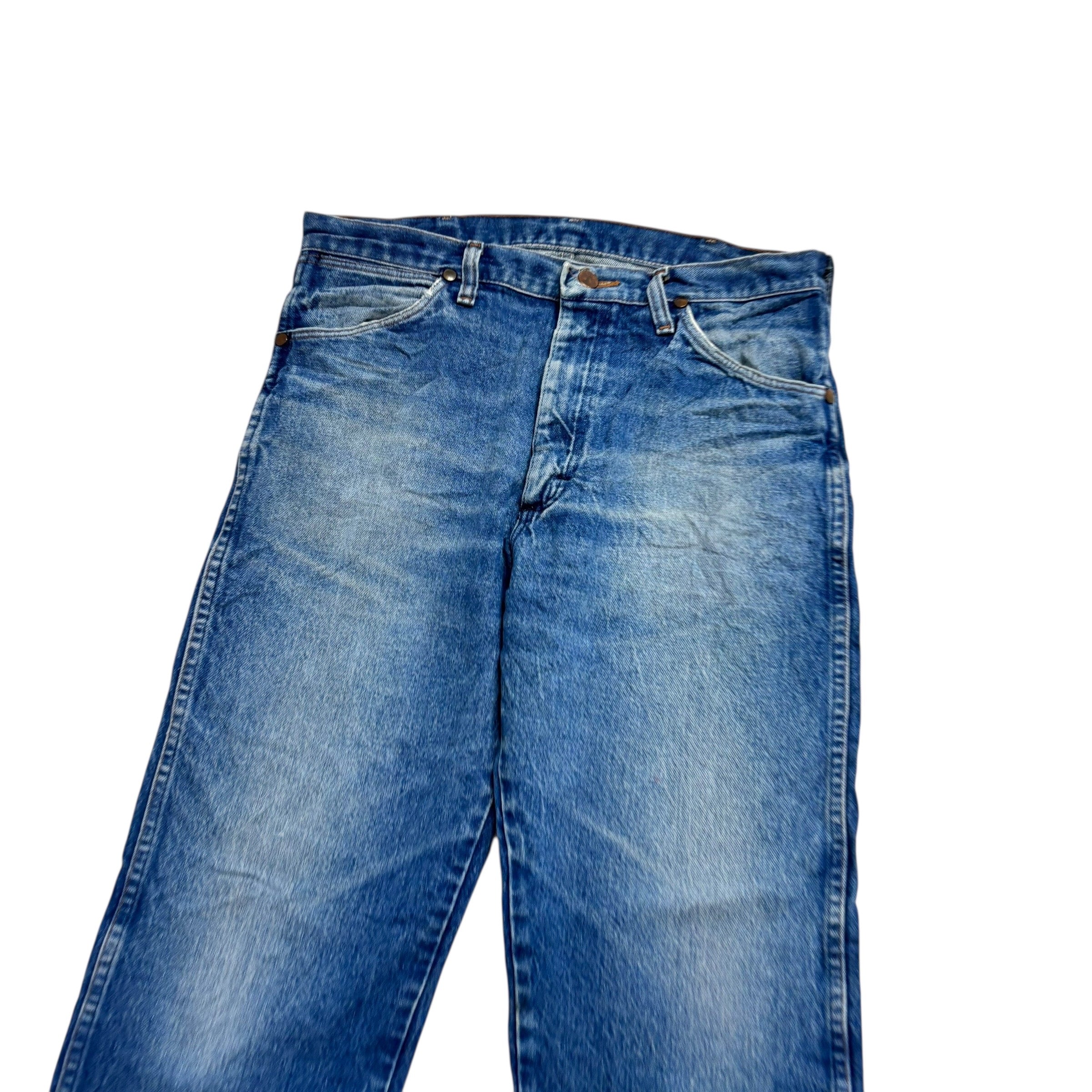 Wrangler Jeans Cowboy Cut W32 L27 Mens Mid Blue 13MWZ Original Fit Denim (F)