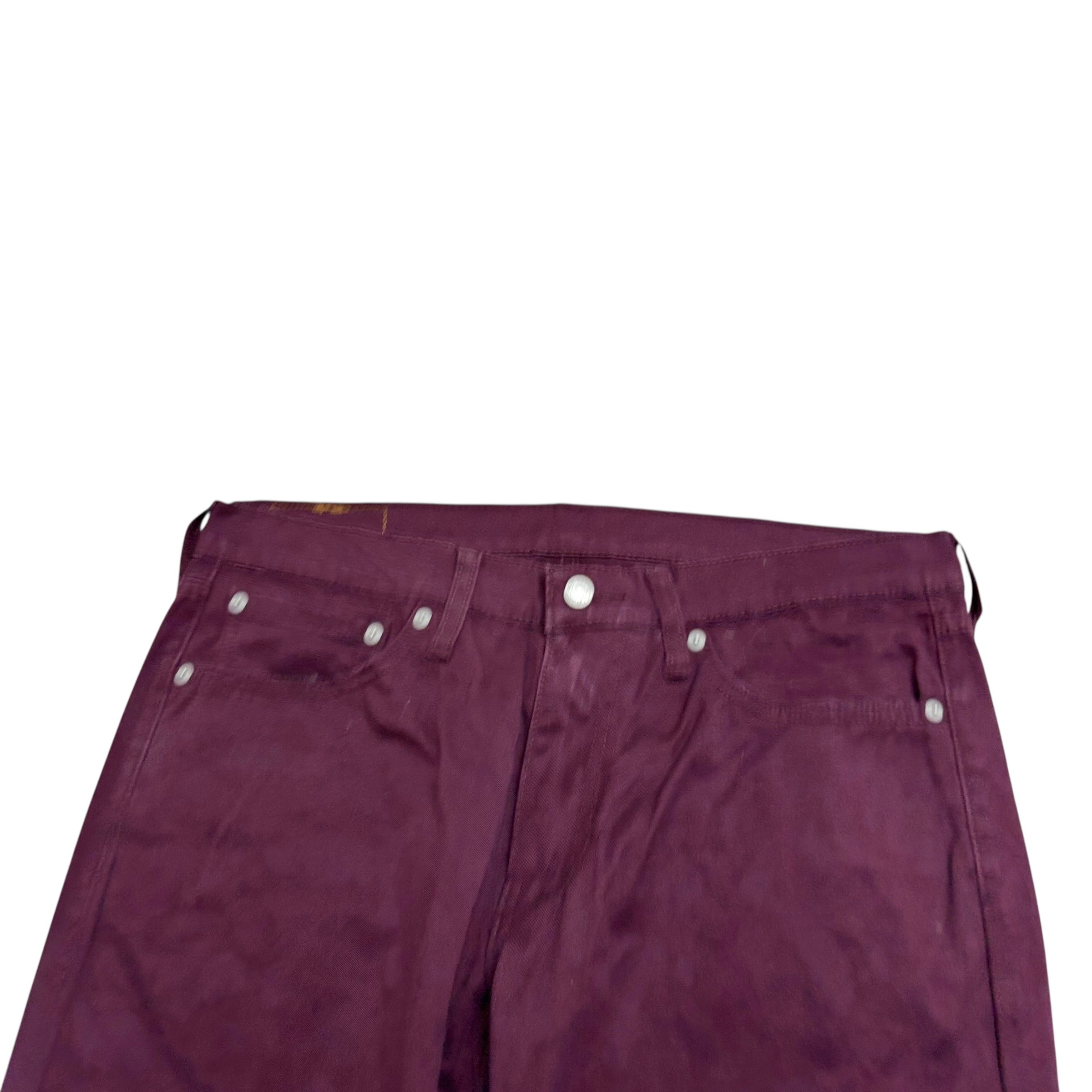 Levis 541 Trousers W33 L32 Mens Burgundy Regular Tapered Fit Stretch Pants