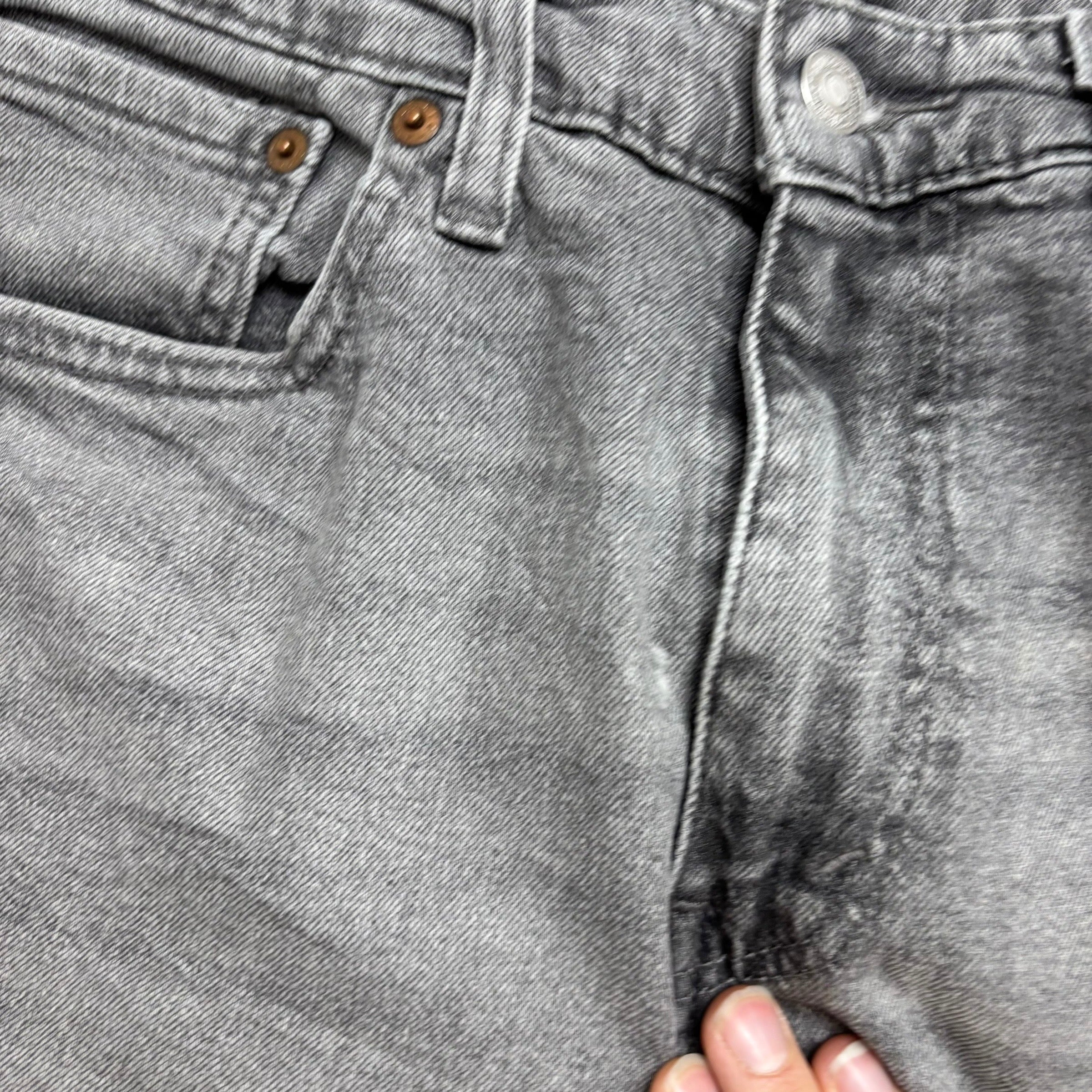 Levis 505 Jeans W32 L32 Mens Grey Regular Straight Fit Stretch Denim