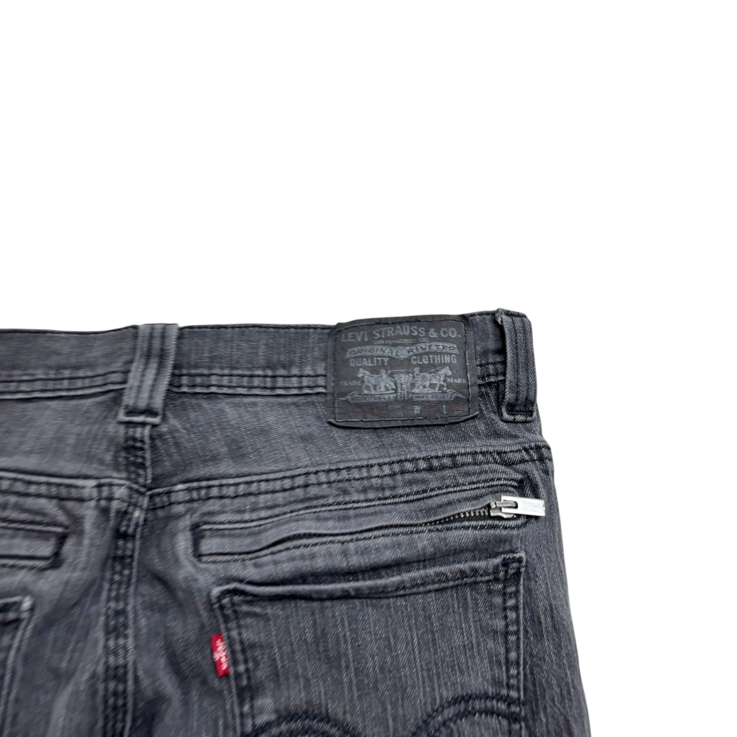 Levis 511 Jeans W32 L34 Mens Grey Slim Fit Stretch Vintage Denim (E)