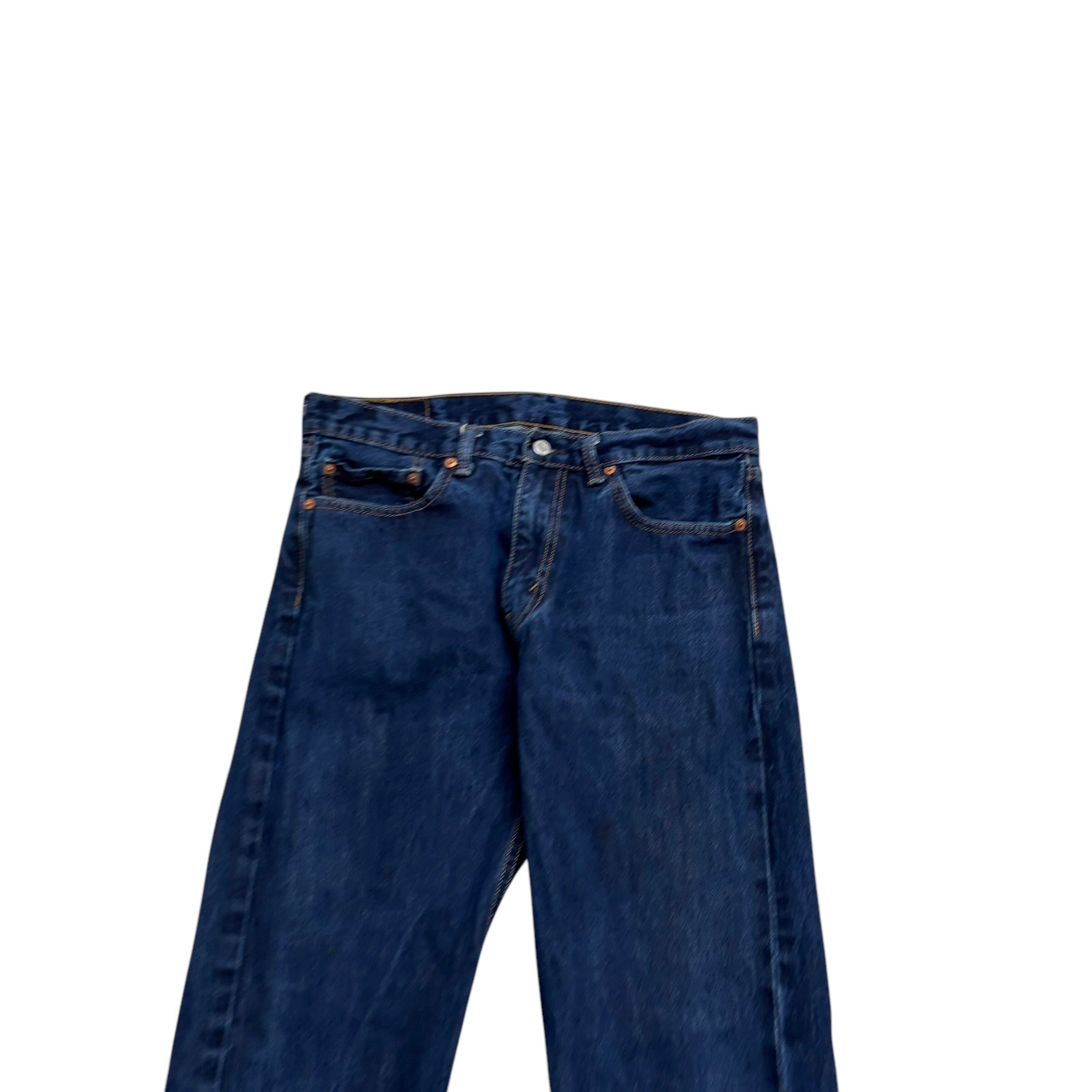 Levis 505 Jeans W33 L29 Mens Dark Blue Regular Straight Fit Denim