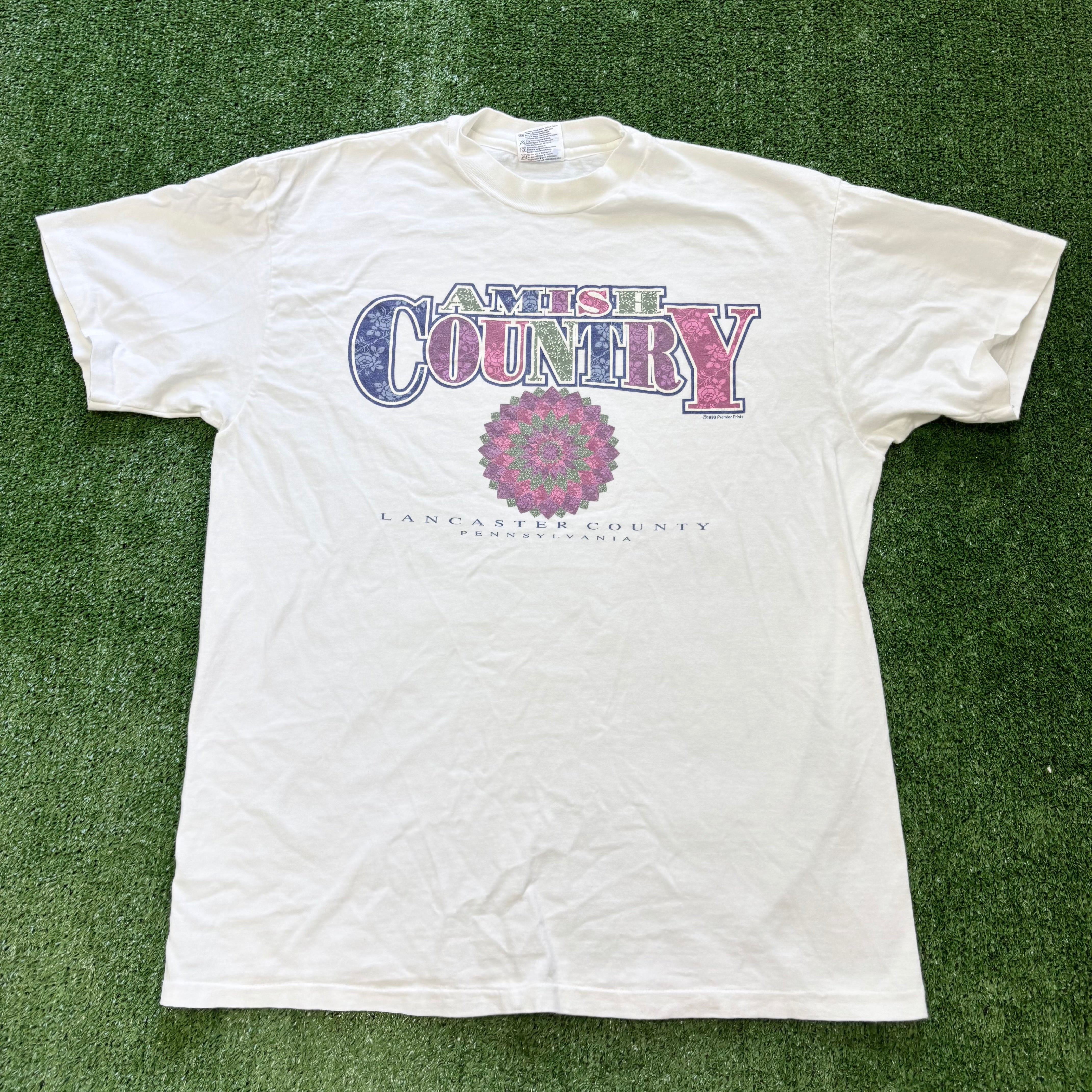 Vintage T Shirt Mens Large White Single Stitch Graphic Print 90s USA (E)