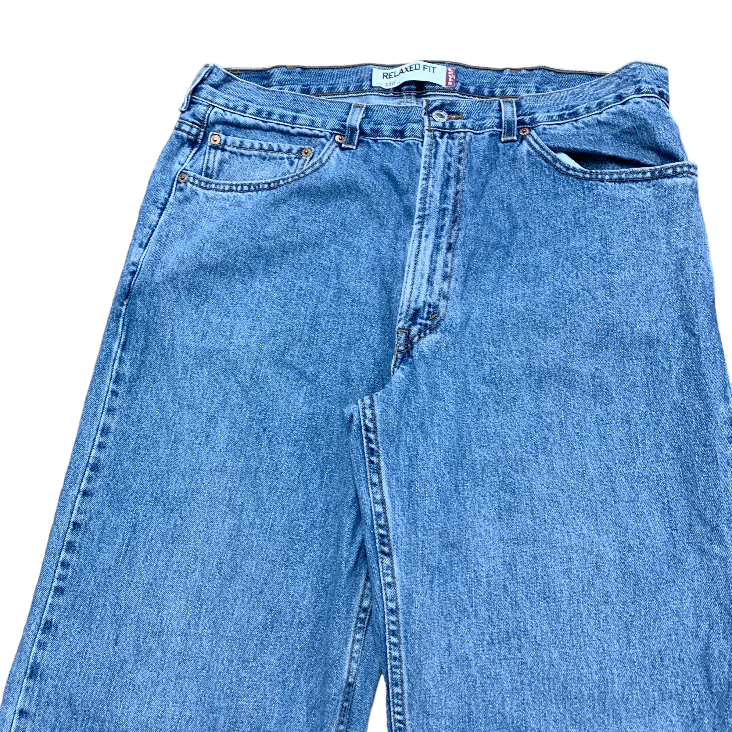 Levis 550 Jeans W38 L36 Mens Vintage Blue Relaxed Straight Fit Denim