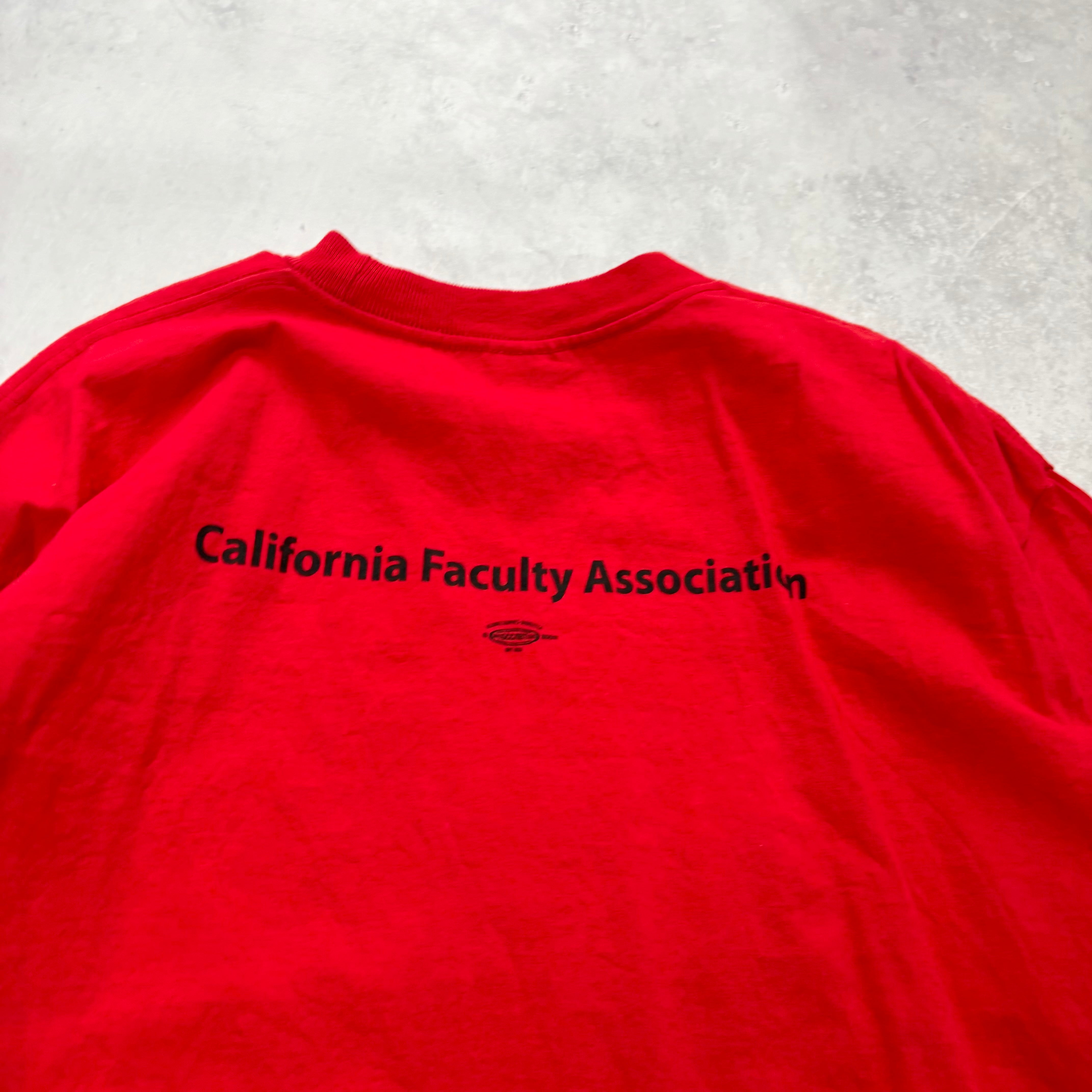 Vintage T Shirt Mens XL Red Graphic Print 00s Union Teachers USA (E)