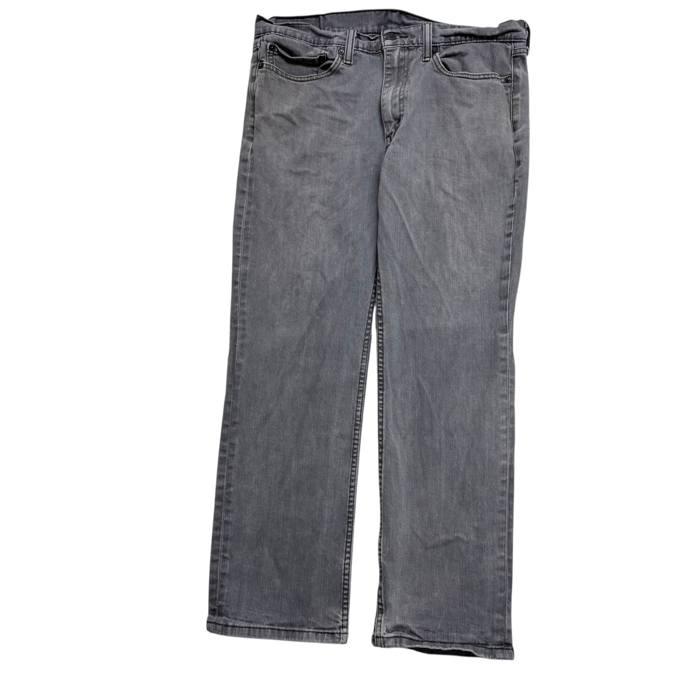 Levis 514 Jeans W34 L27 Mens Grey Regular Straight Fit Stretch Denim (E)