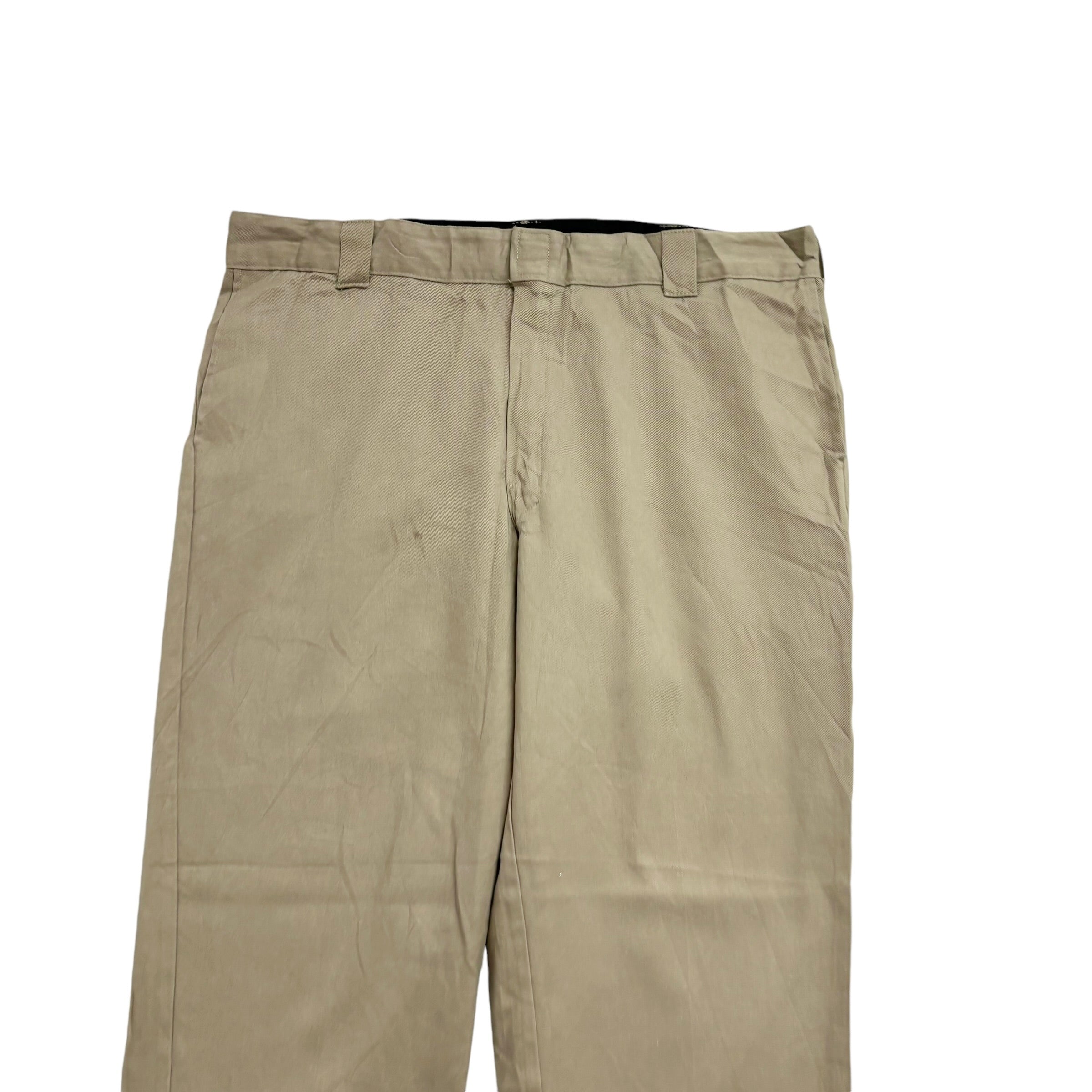 Dickies 874 Trousers W42 L32 Mens Beige Pants Original Straight Fit Workwear