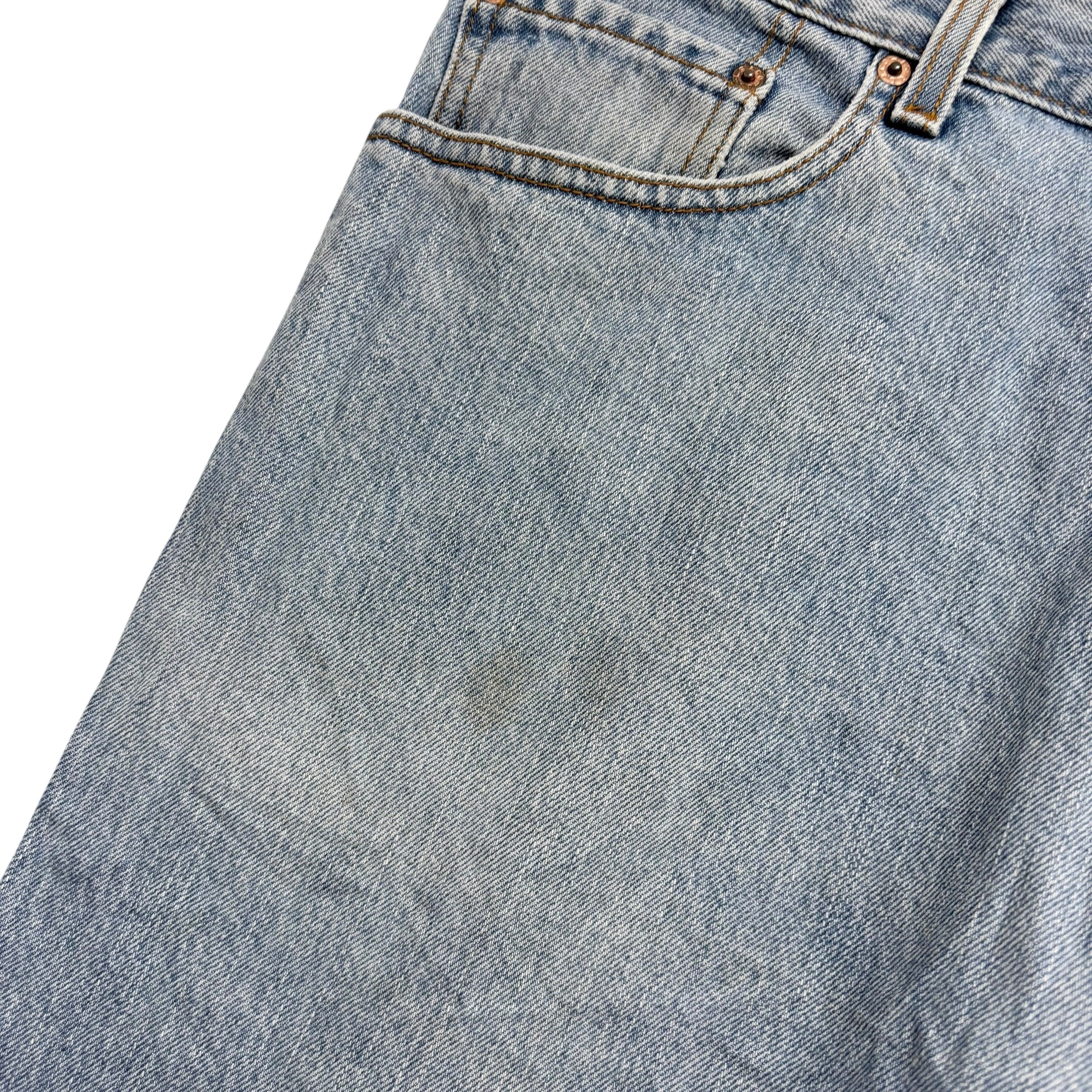 Levis 560 Jeans W38 L30 Mens Light Blue Baggy Relaxed Comfort Fit Vintage Denim