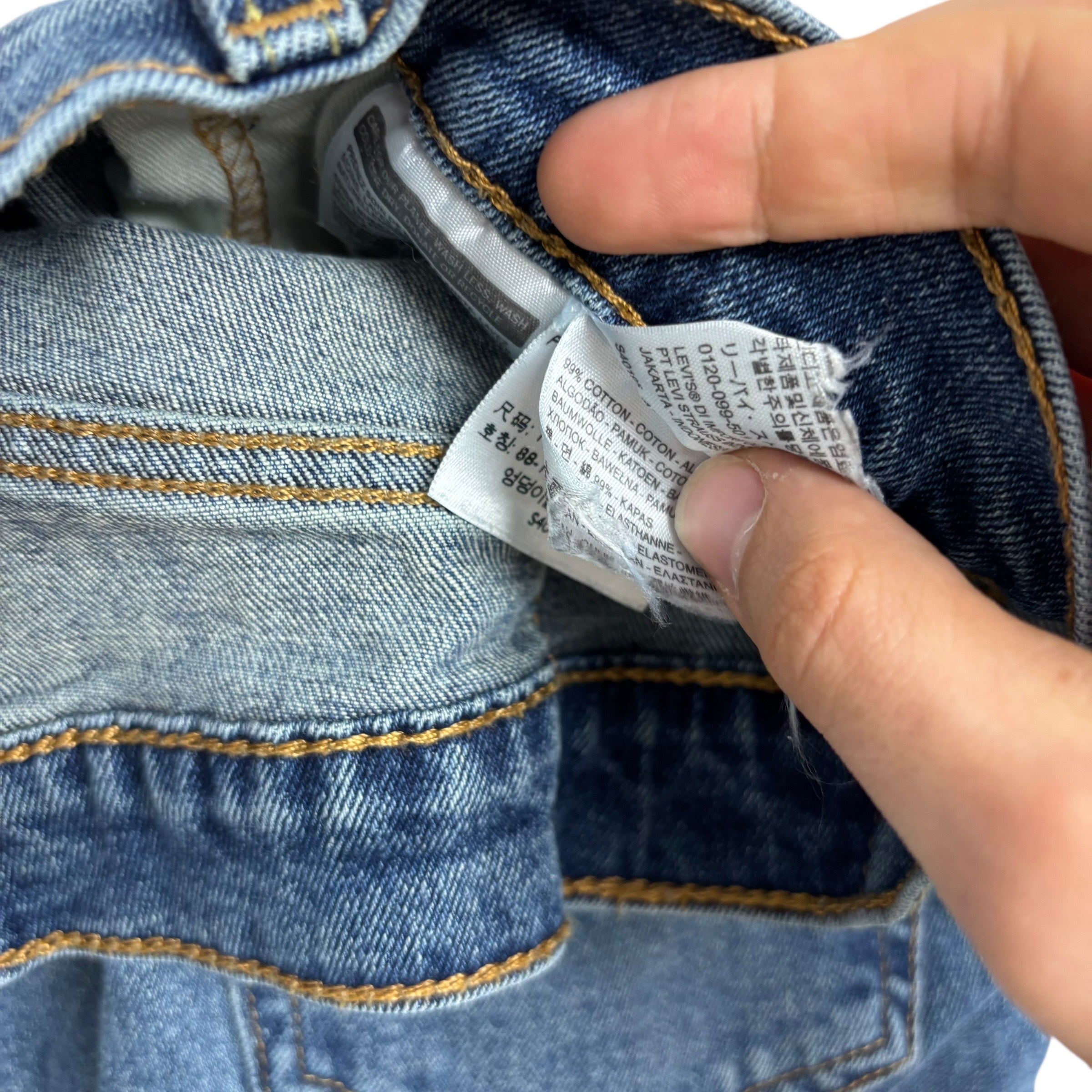 Levis 505 Jeans W35 L30 Mens Mid Blue Regular Straight Fit Stretch Denim (F)