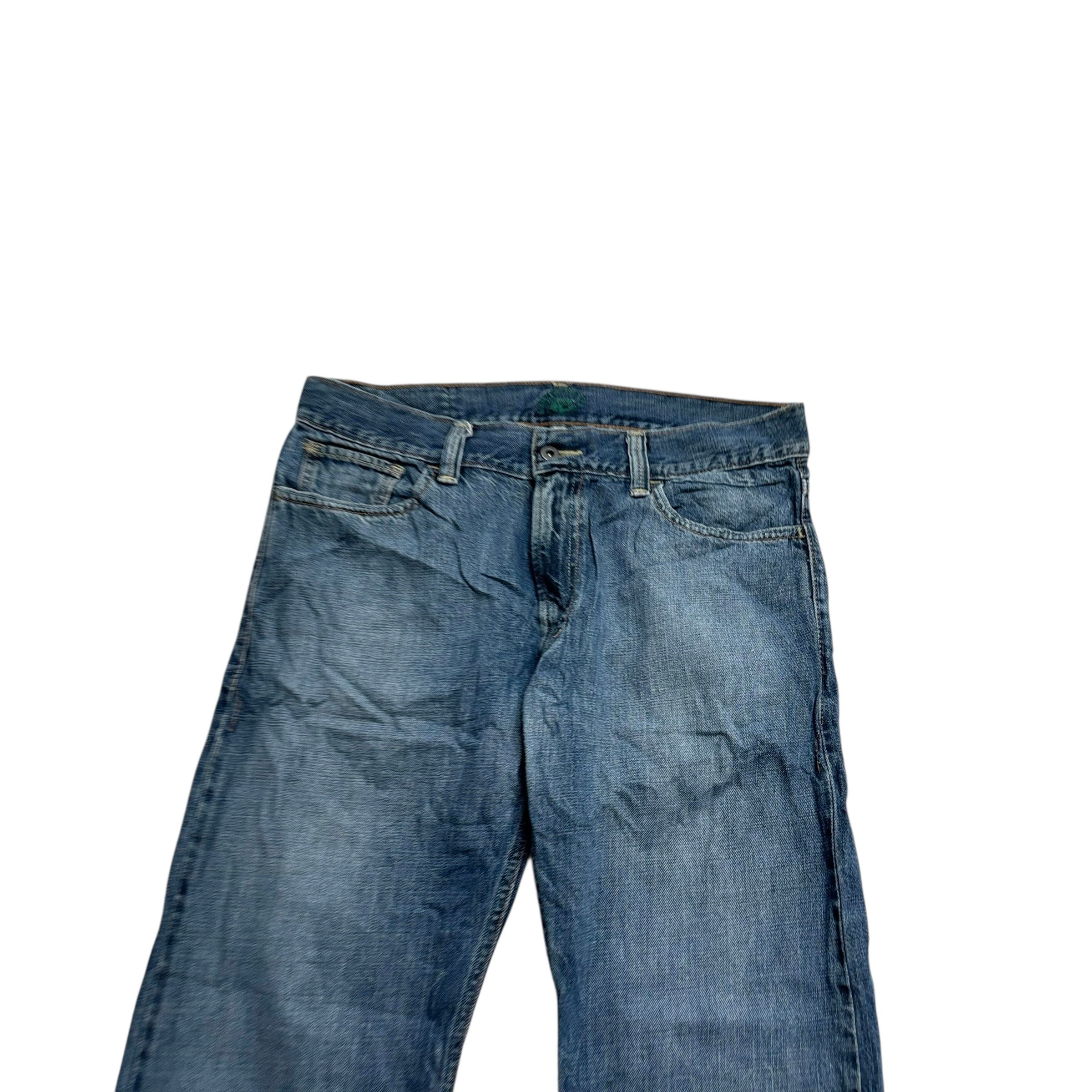 Levis 539 Jeans W34 L28 Mens Mid Blue Baggy Relaxed Straight Vintage Denim (E)