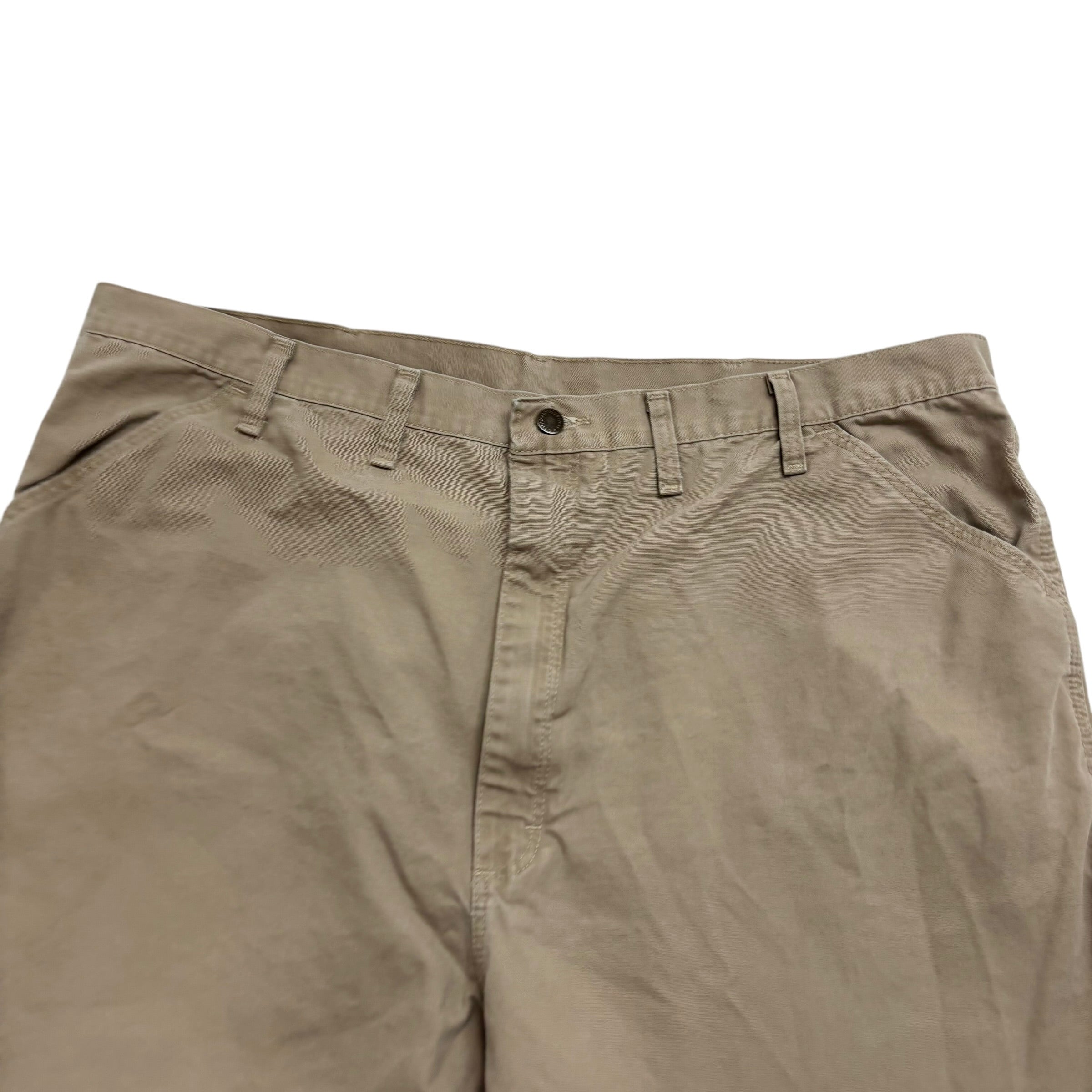 Wrangler Baggy Jorts W42 Mens Beige Canvas Shorts Relaxed Carpenter