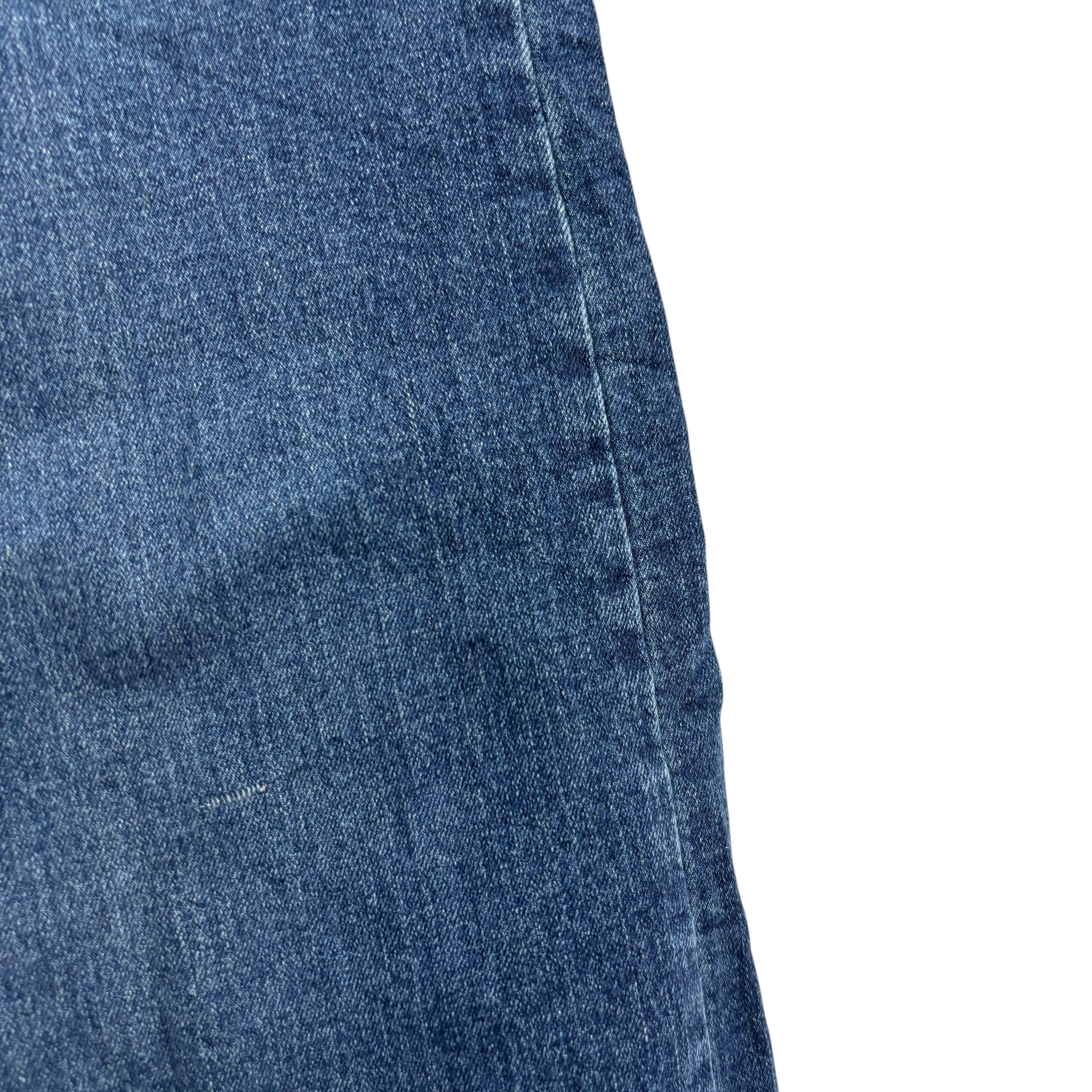 Wrangler Jeans W42 L30 Mens Dark Blue Relaxed Straight Fit Stretch Denim