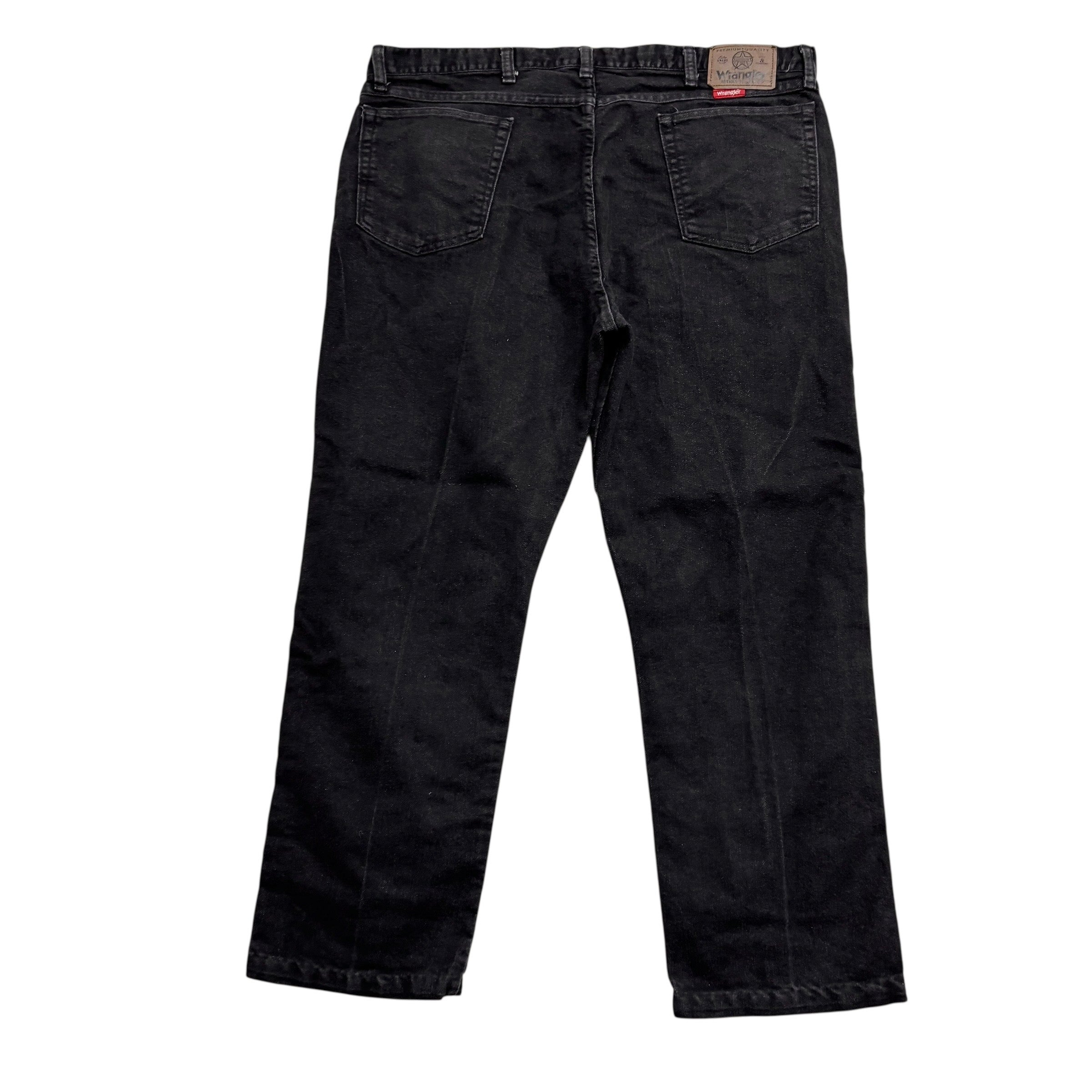 Wrangler Jeans W40 L29 Mens Black Regular Straight Fit Vintage Denim