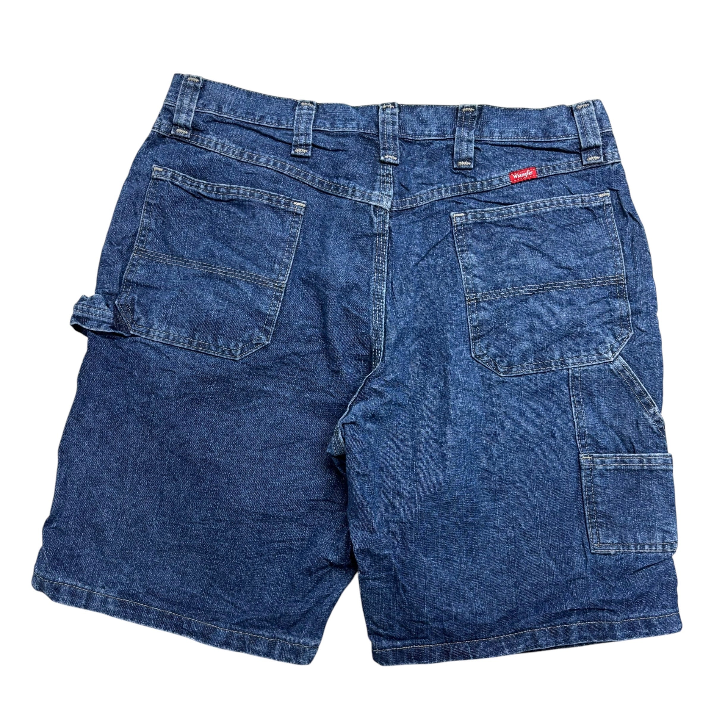 Wrangler Baggy Jorts W36 Mens Dark Blue Denim Shorts Relaxed Fit Carpenter (E)