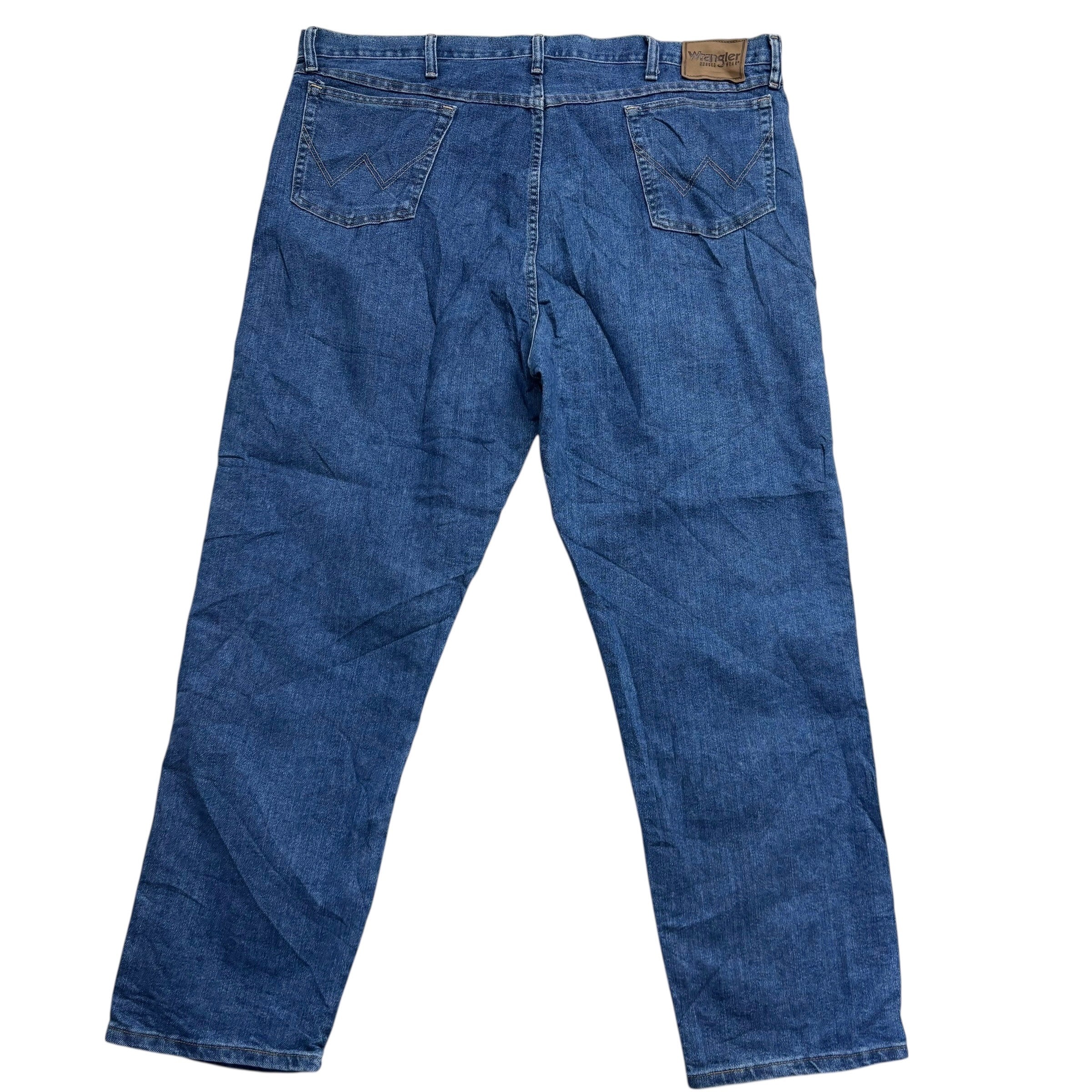 Wrangler Jeans W44 L32 Mens Mid Blue Relaxed Tapered Fit Vintage Denim (E)