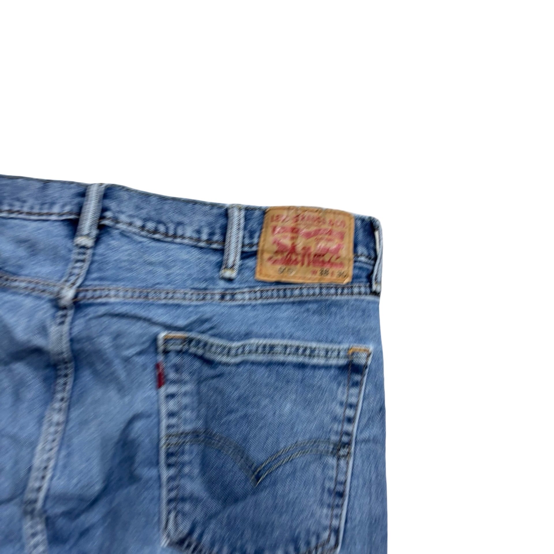 Levis 505 Jeans W36 L30 Mens Mid Blue Regular Straight Fit Stretch Denim