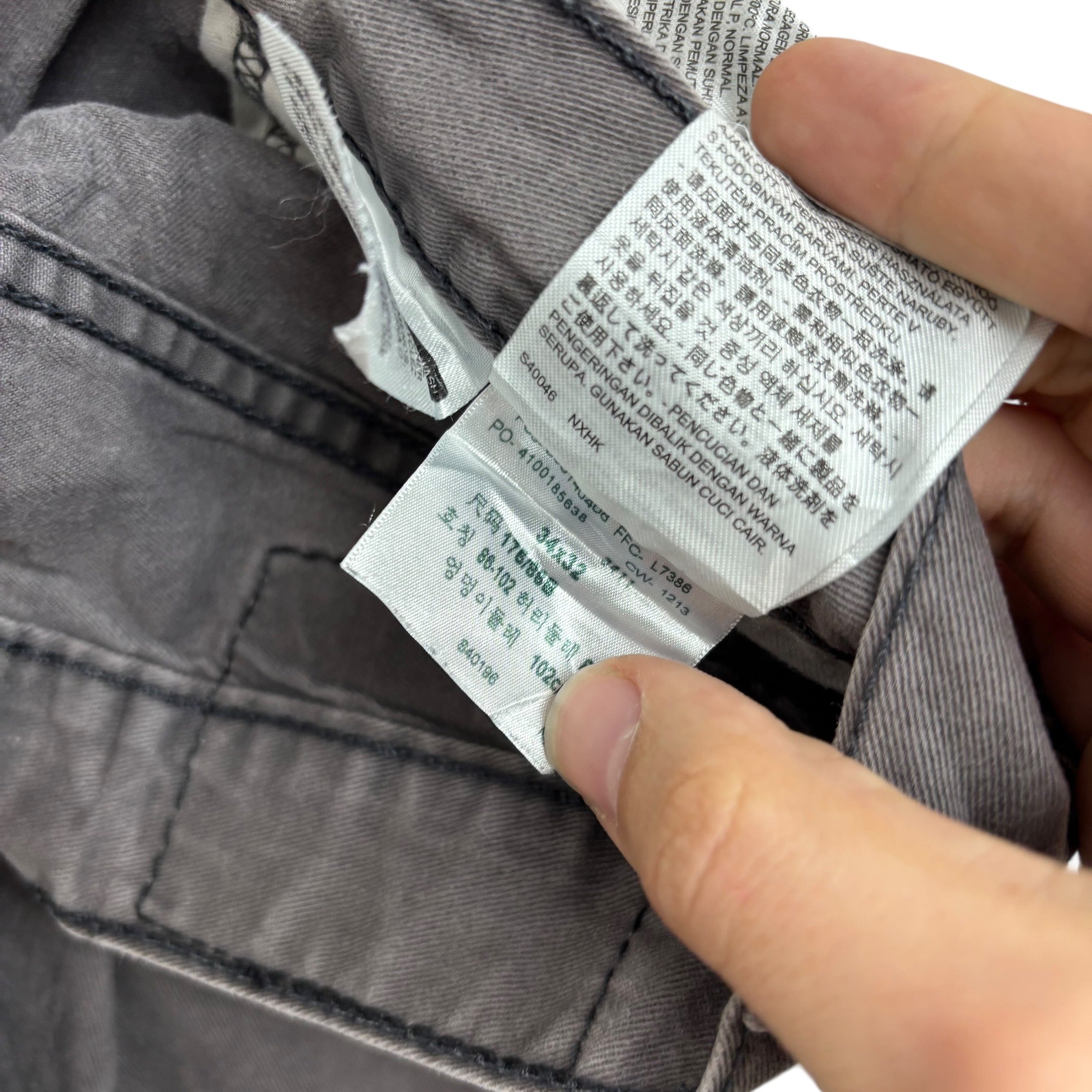 Levis 514 Trousers W34 L32 Mens Grey Regular Straight Fit Cotton Pants