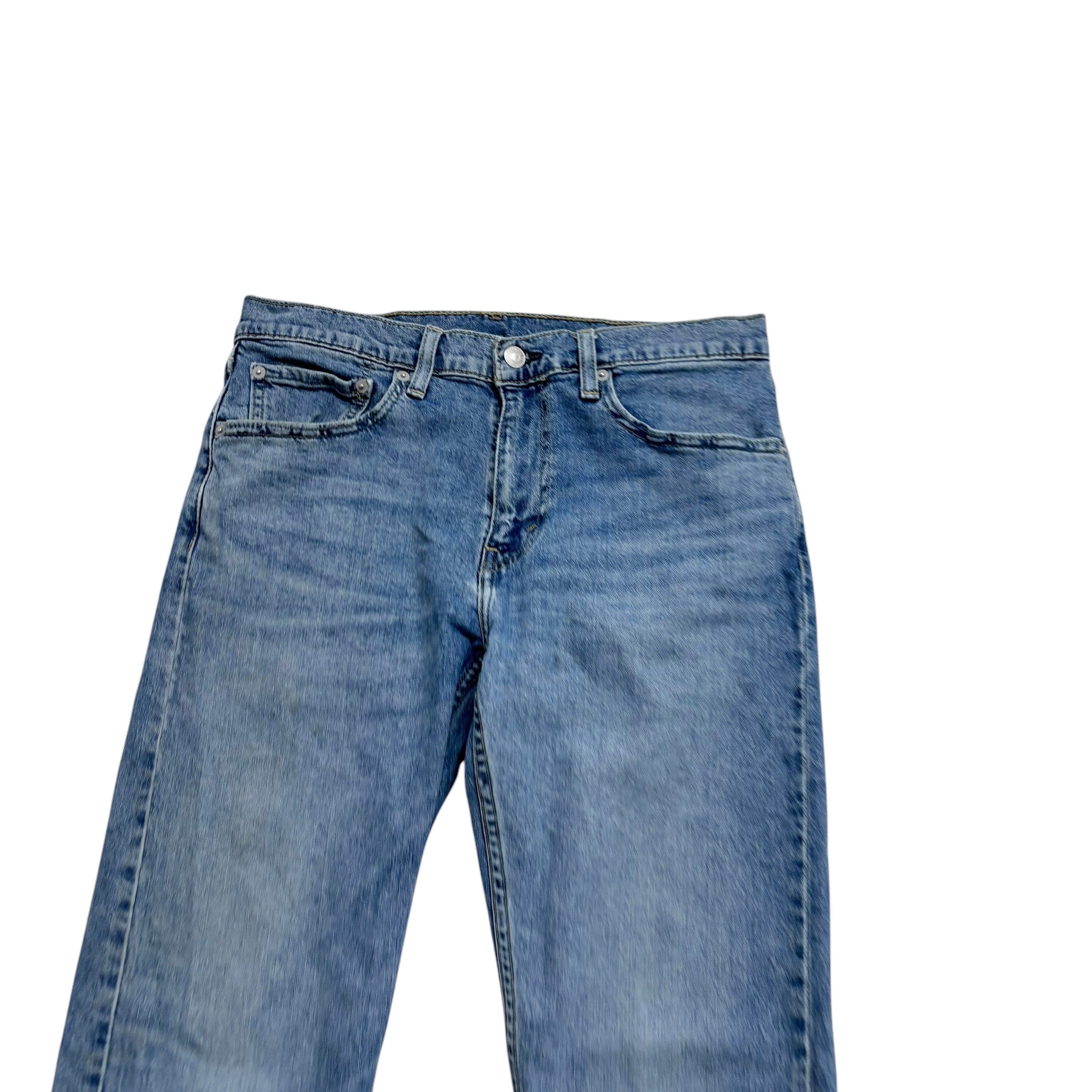 Levis 502 Jeans W32 L30 Mens Light Blue Regular Tapered Fit Stretch Denim