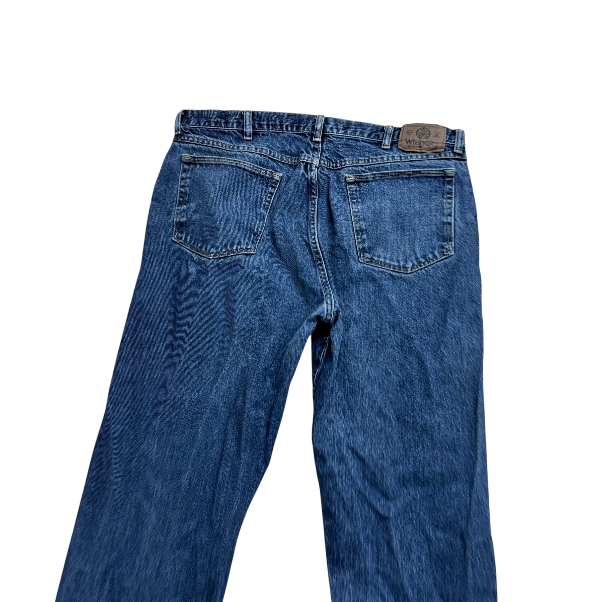 Wrangler Jeans W36 L30 Mens Mid Blue Regular Straight Fit Vintage Denim
