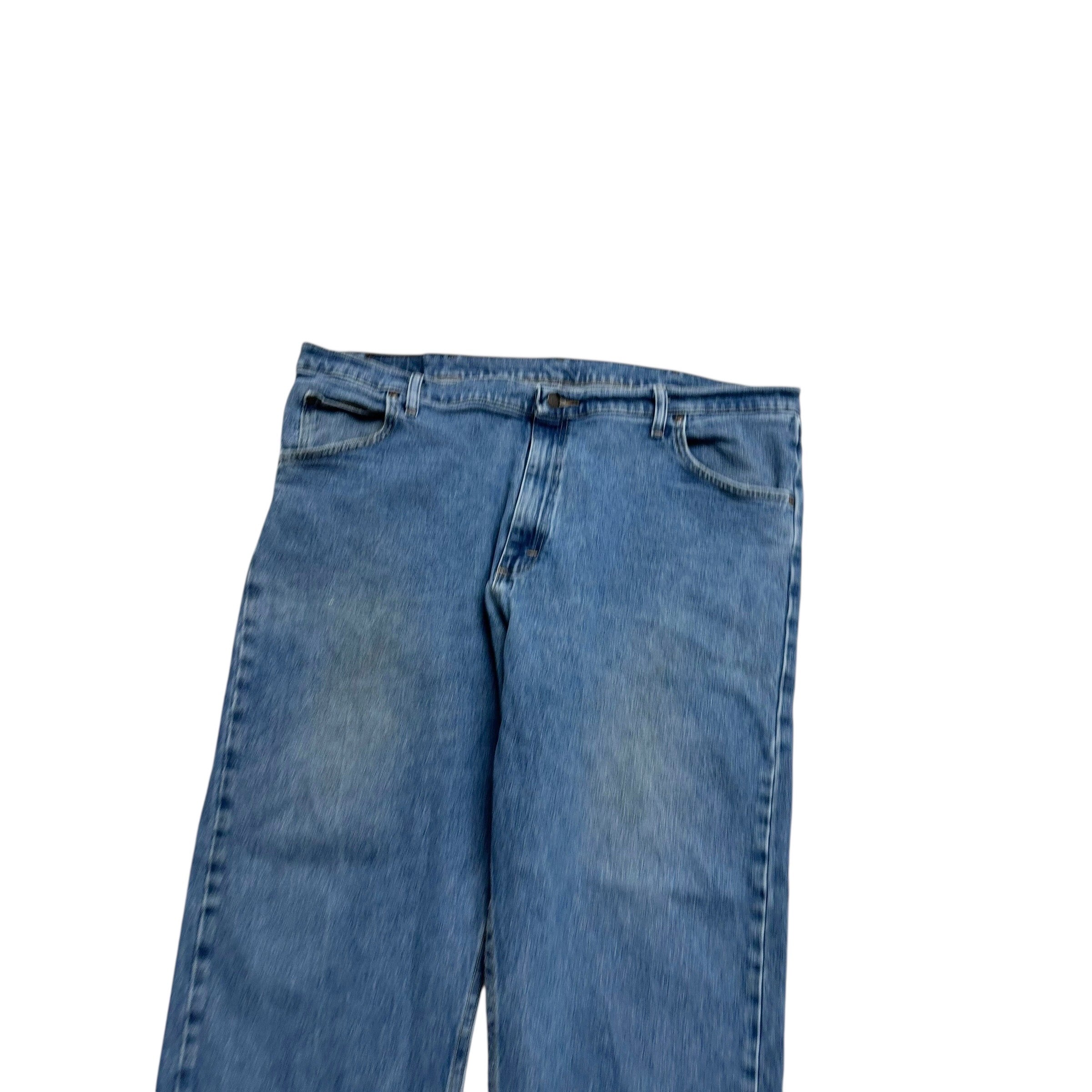 Wrangler Jeans W42 L32 Mens Mid Blue Regular Straight Fit Stretch Denim (F)